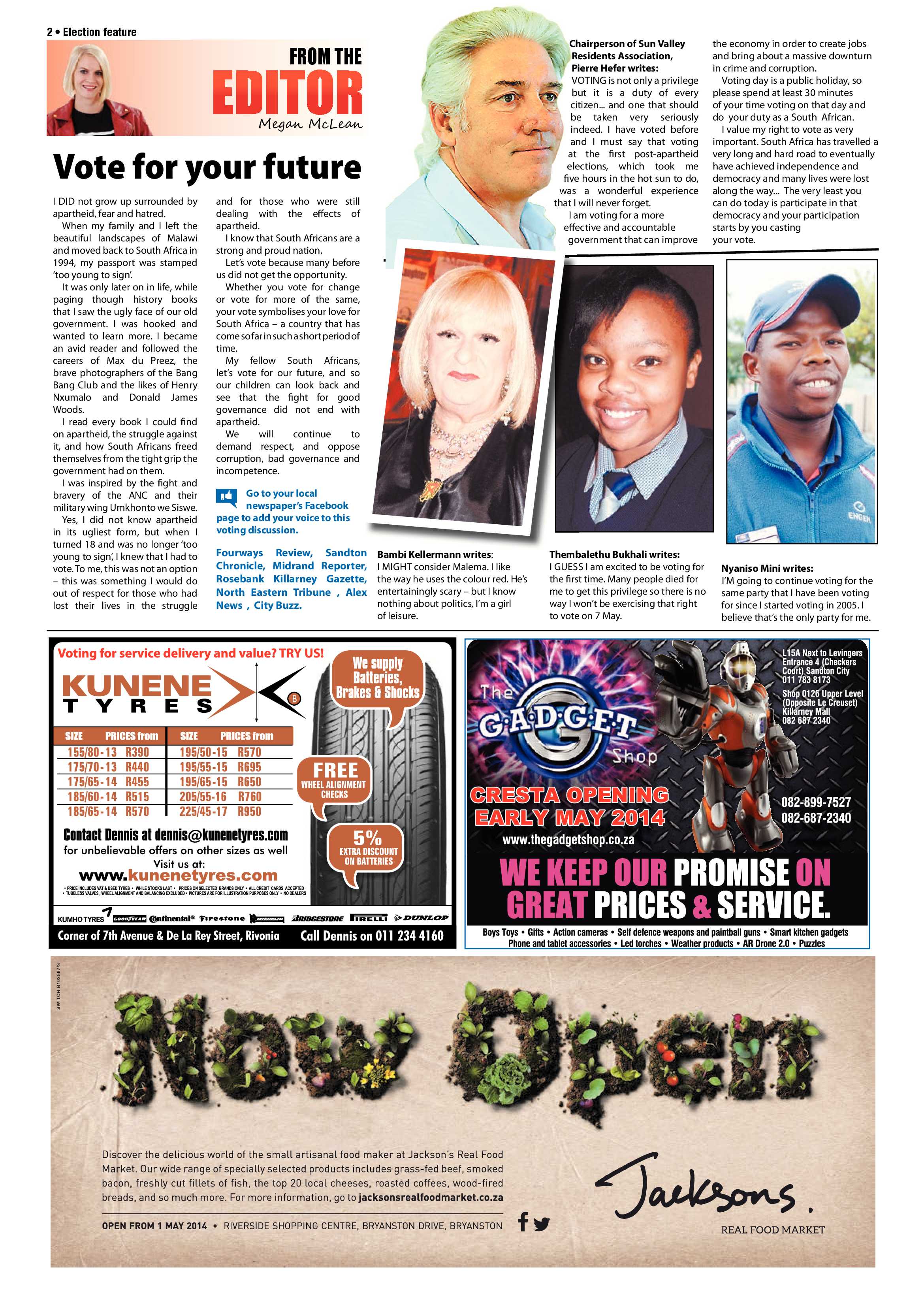 Sandton Chronicle 02 May 2014 page 14