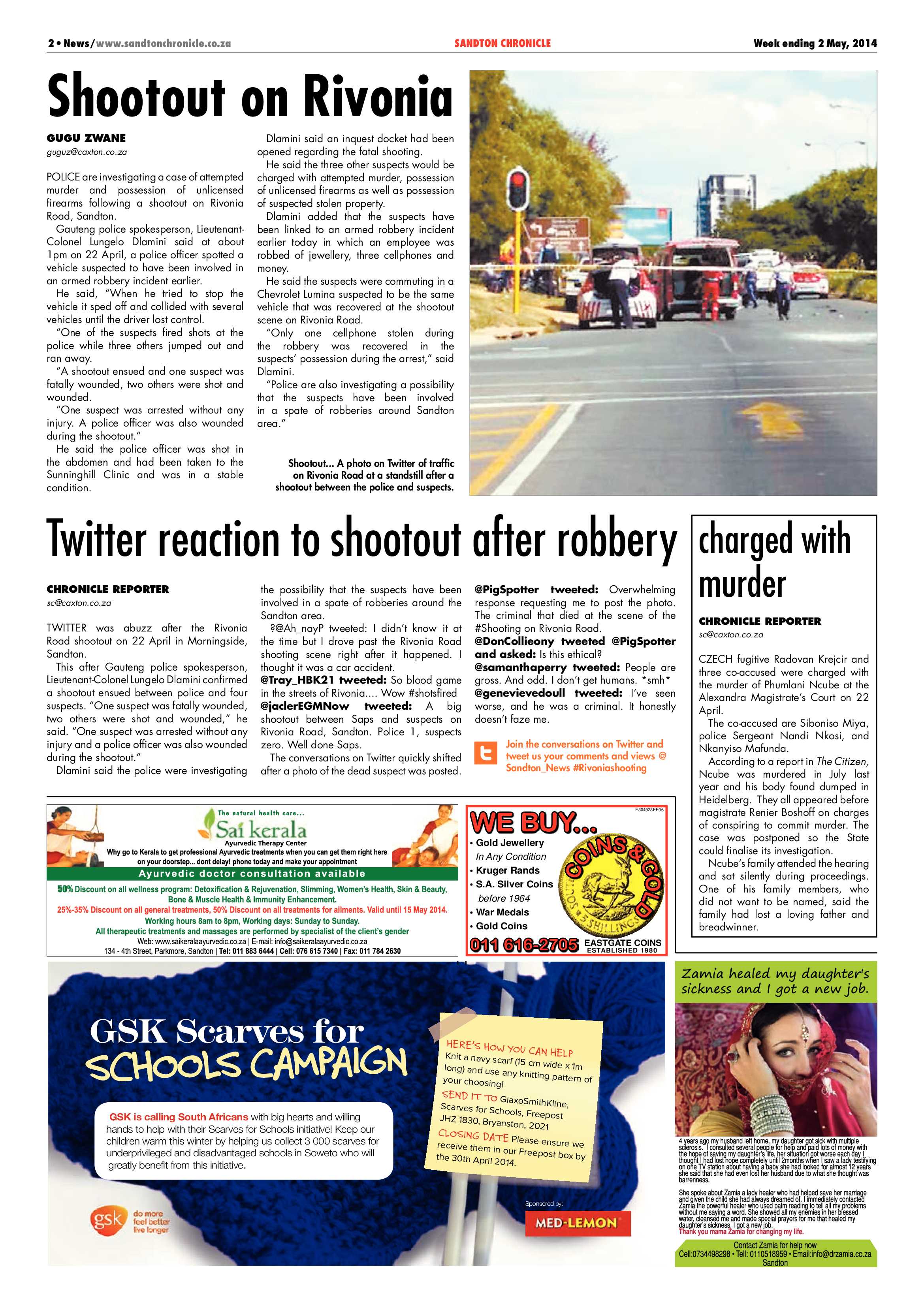 Sandton Chronicle 02 May 2014 page 2