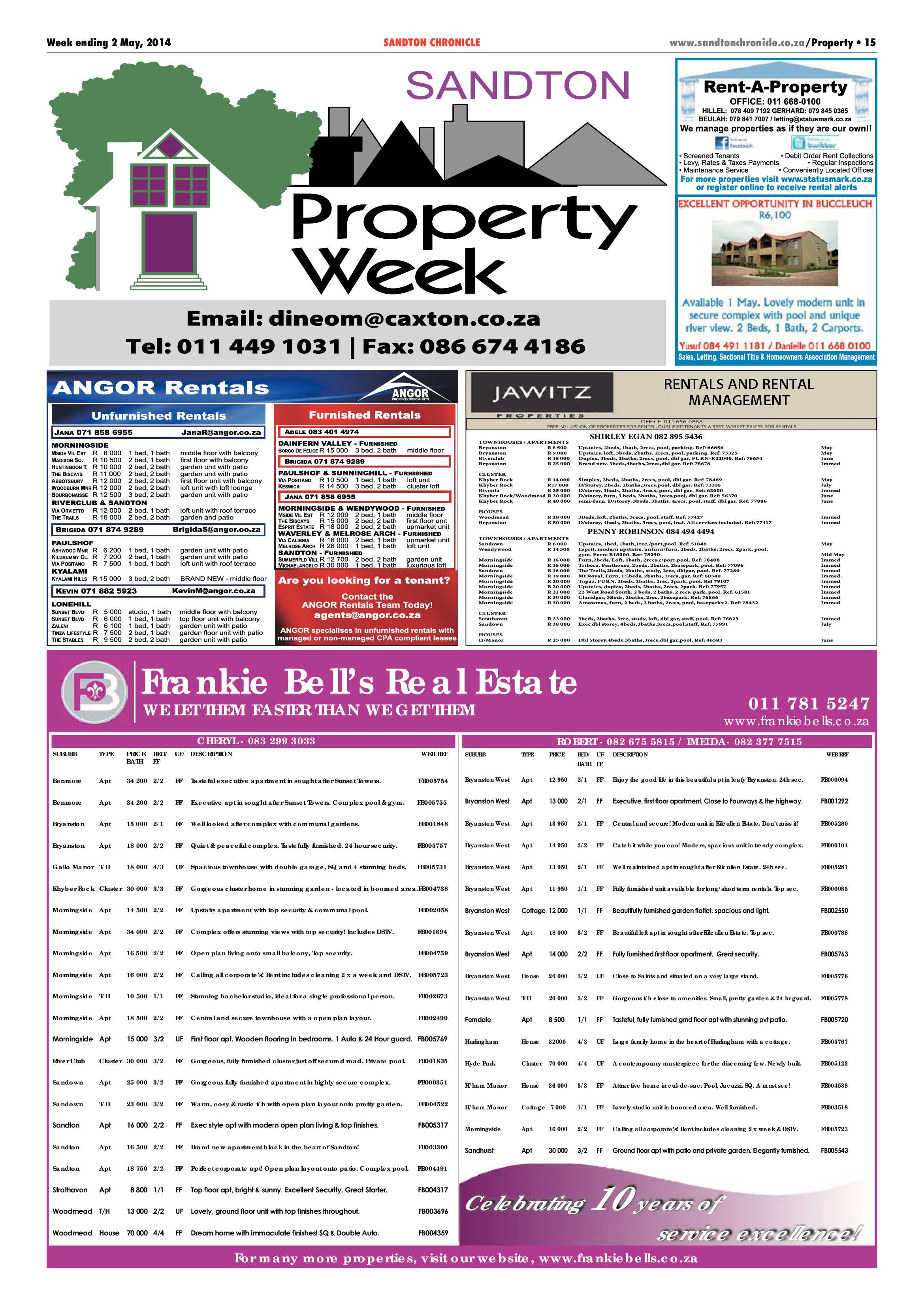 Sandton Chronicle 02 May 2014 page 31