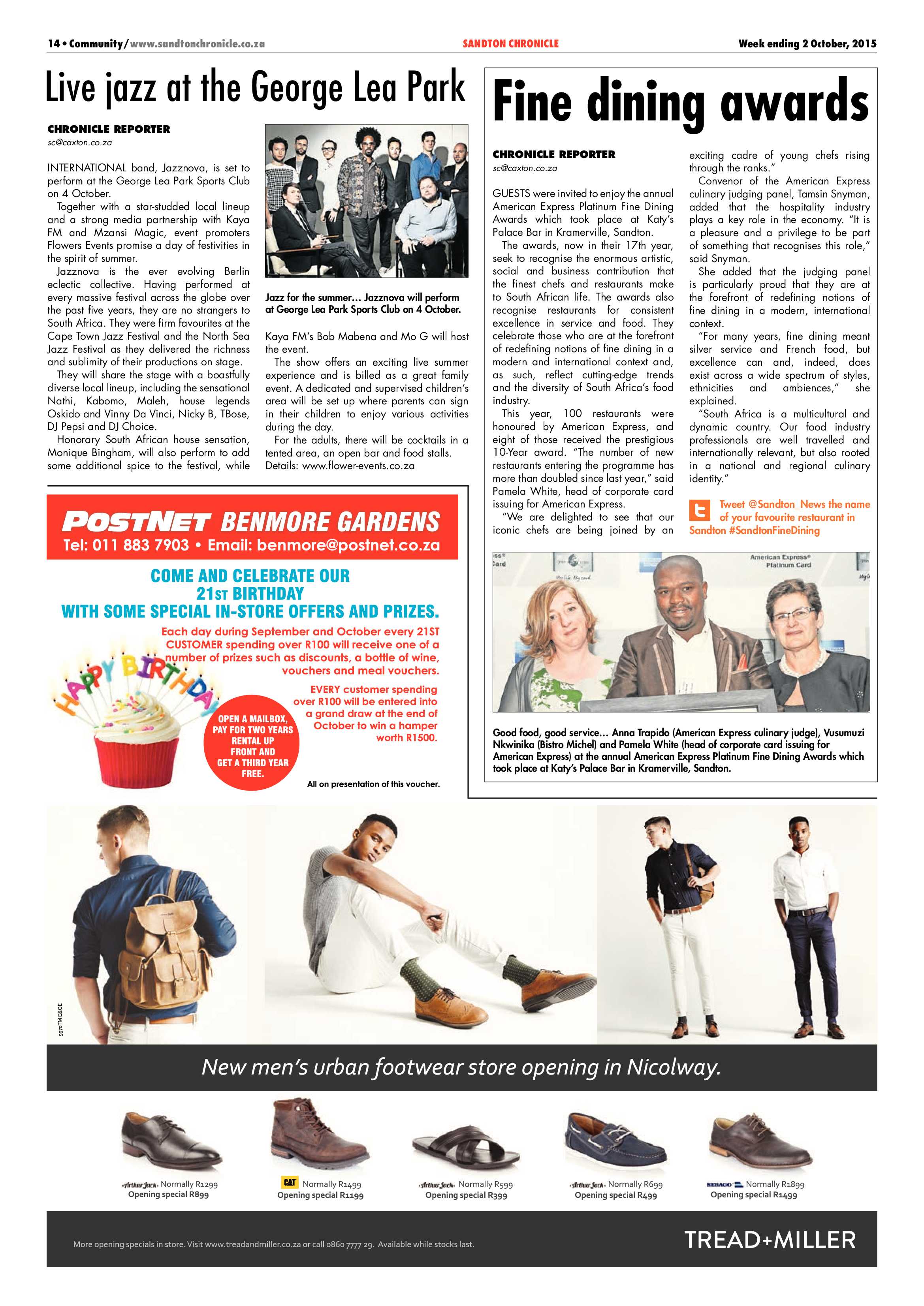 Sandton Chronicle 02 October 2015 page 14
