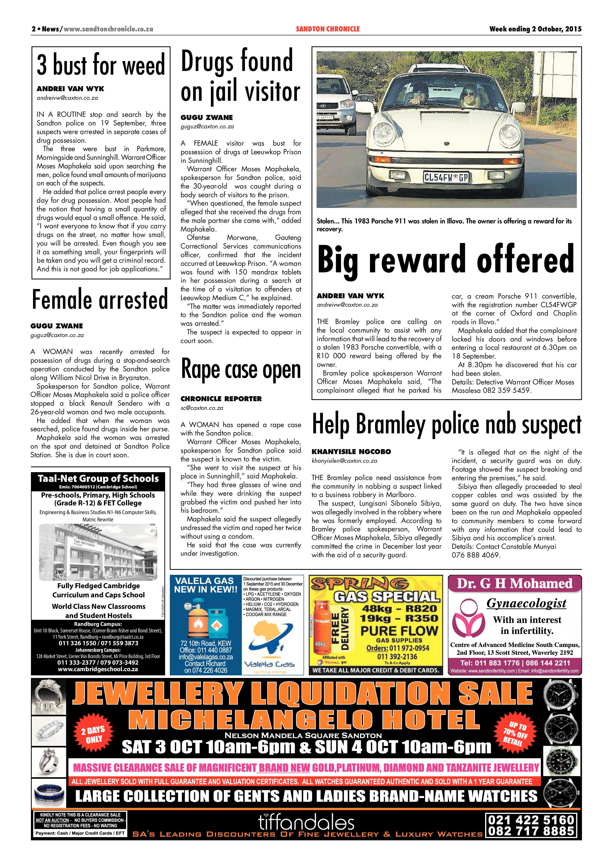 Sandton Chronicle 02 October 2015 page 2