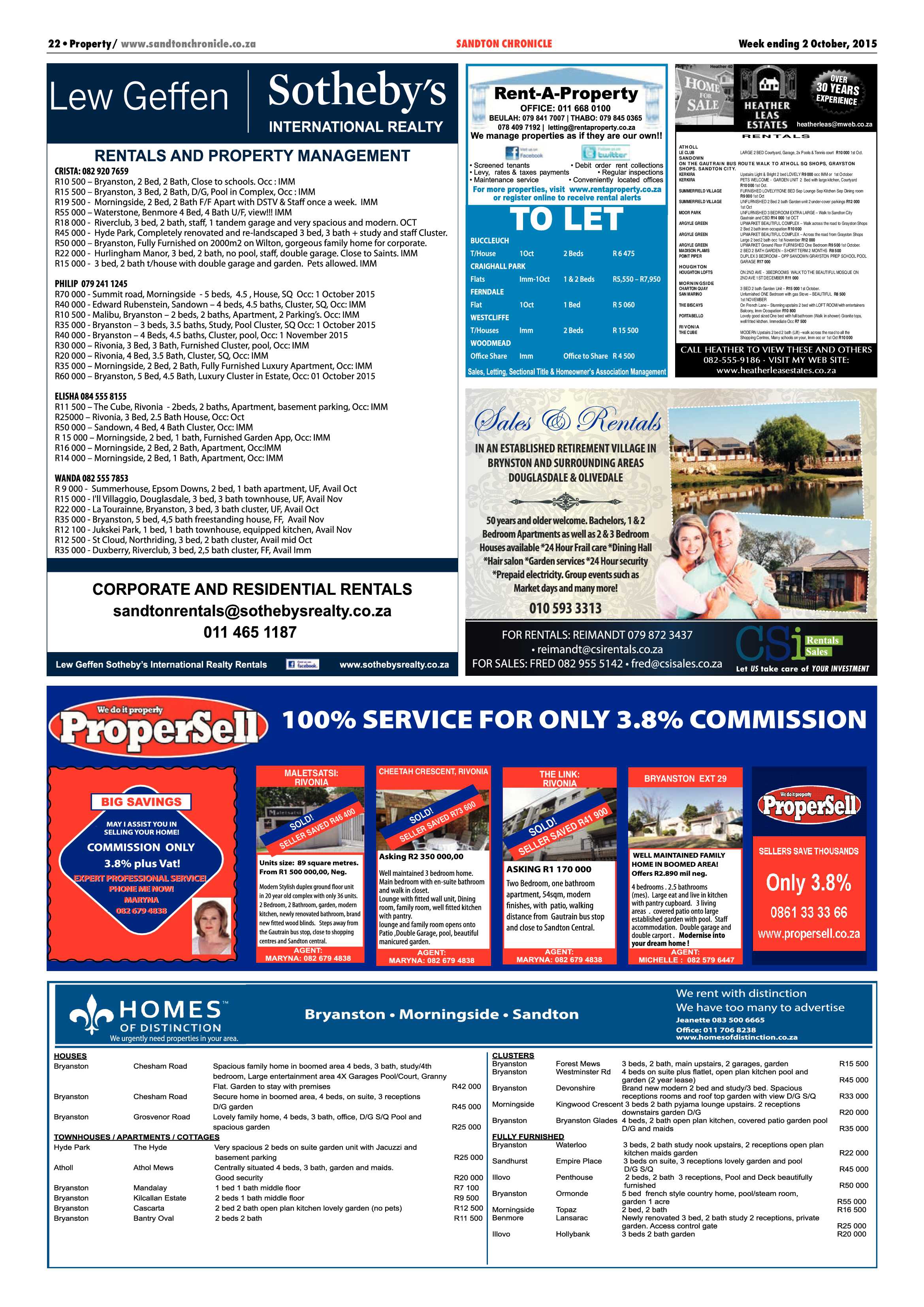 Sandton Chronicle 02 October 2015 page 22