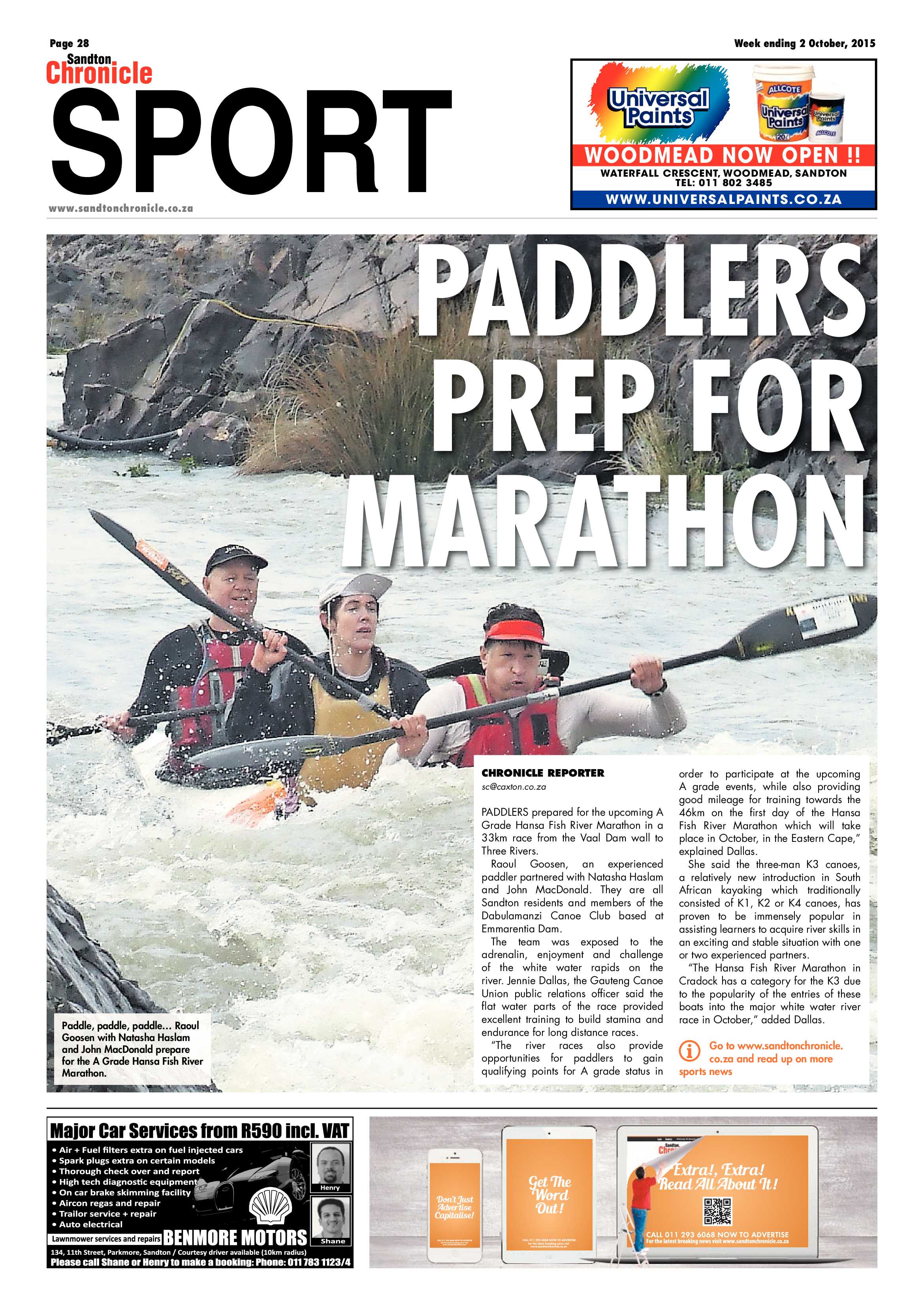Sandton Chronicle 02 October 2015 page 28