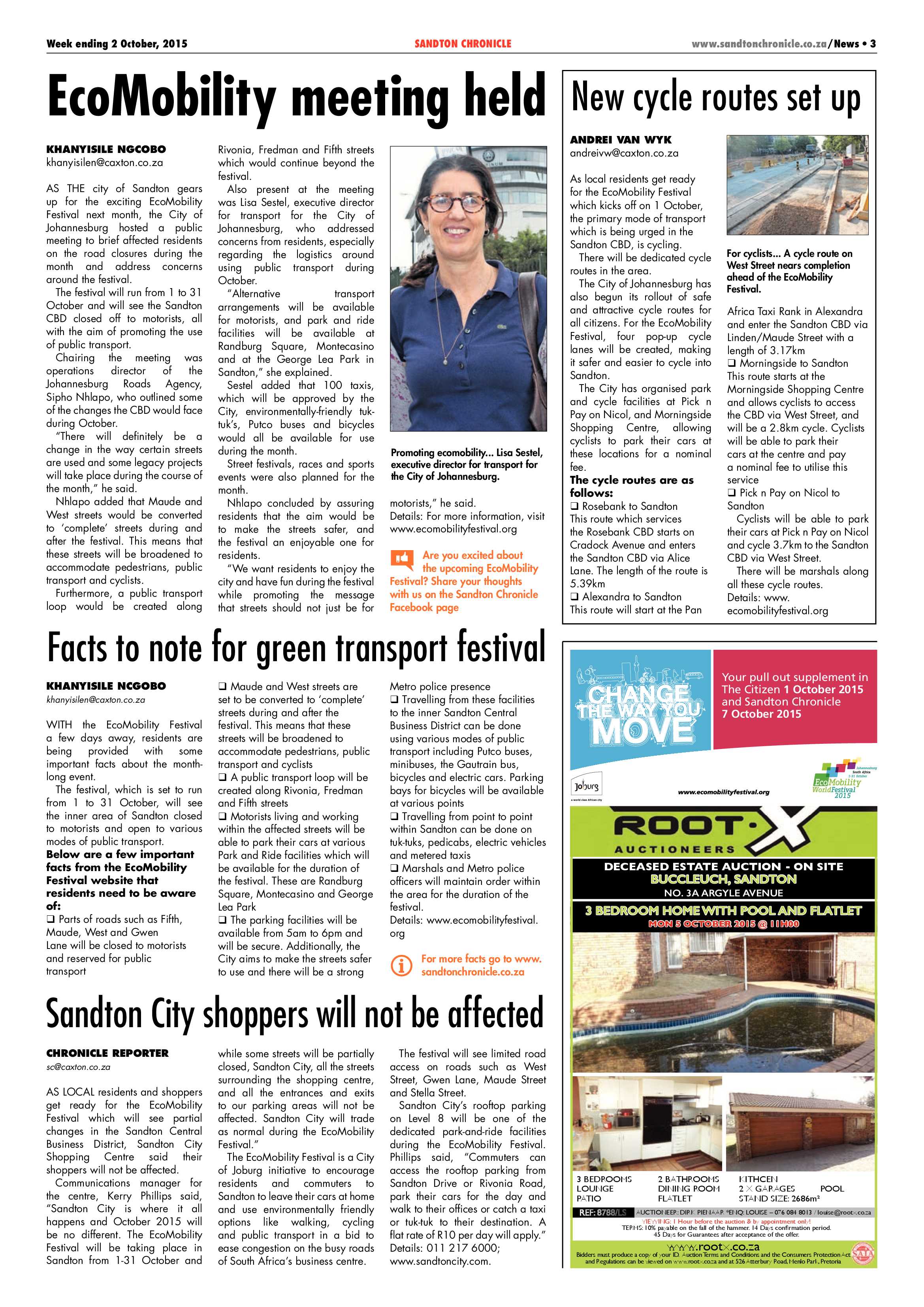 Sandton Chronicle 02 October 2015 page 3