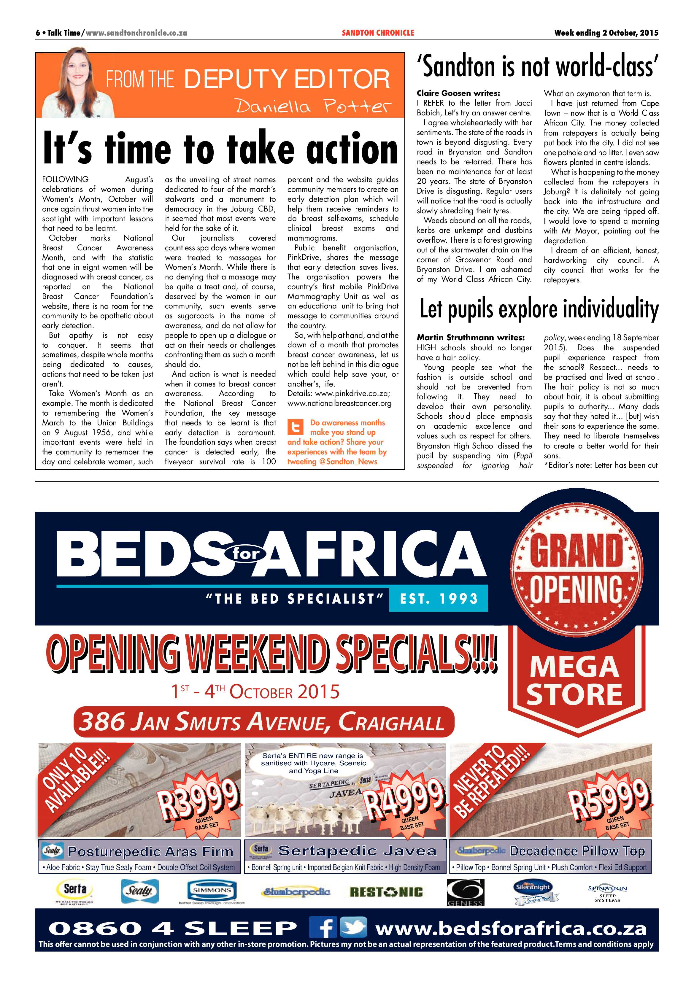 Sandton Chronicle 02 October 2015 page 6