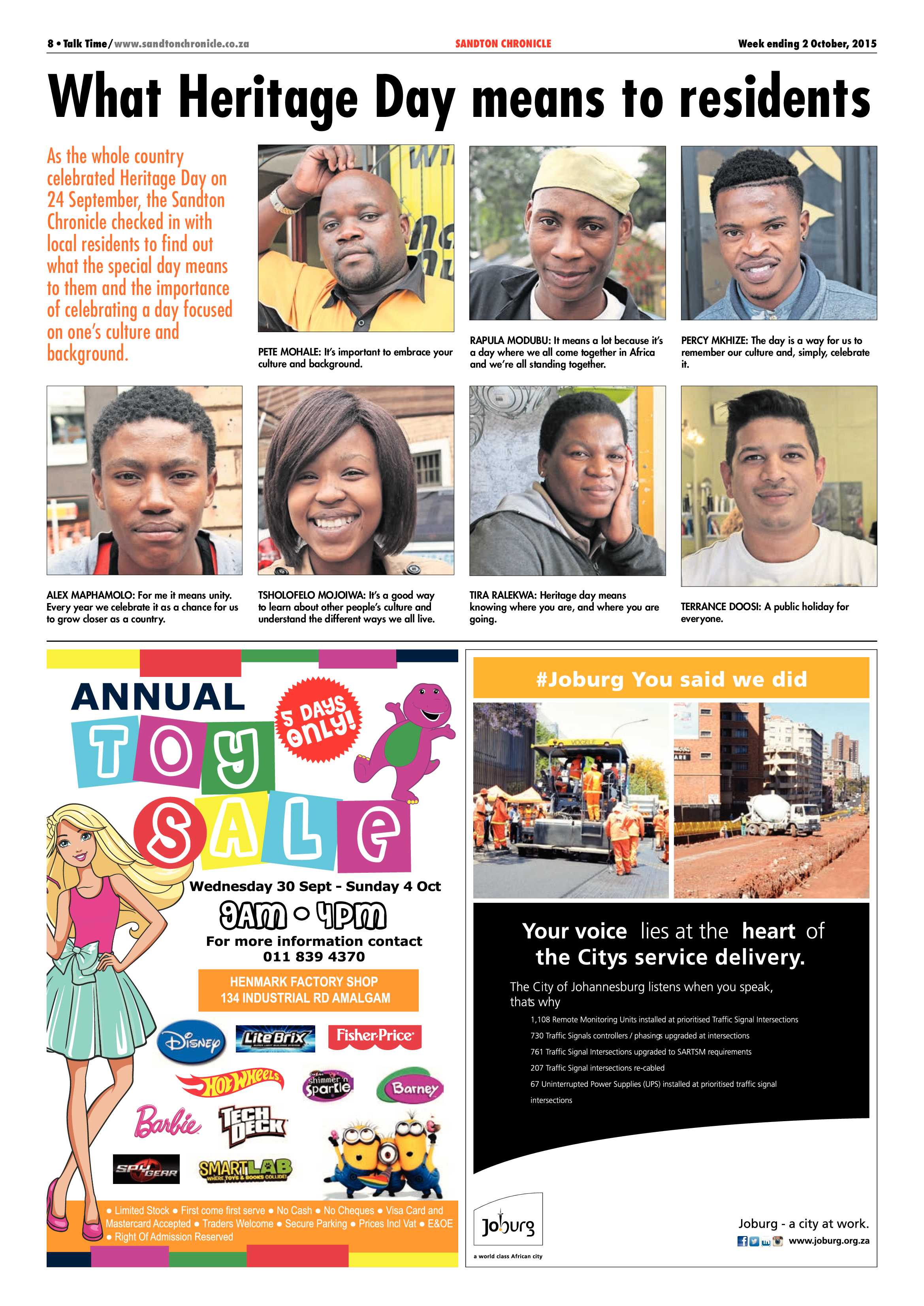 Sandton Chronicle 02 October 2015 page 8