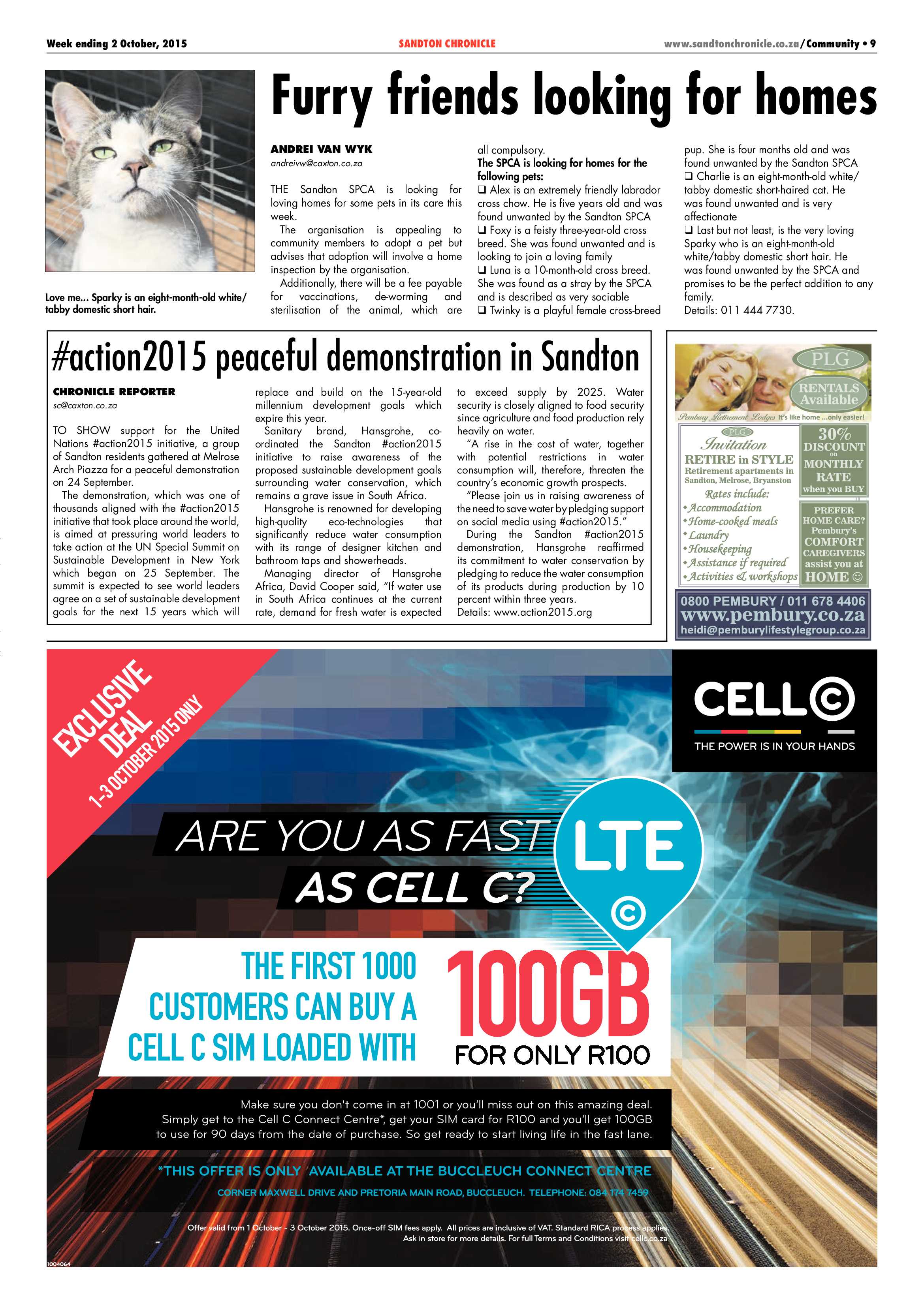Sandton Chronicle 02 October 2015 page 9