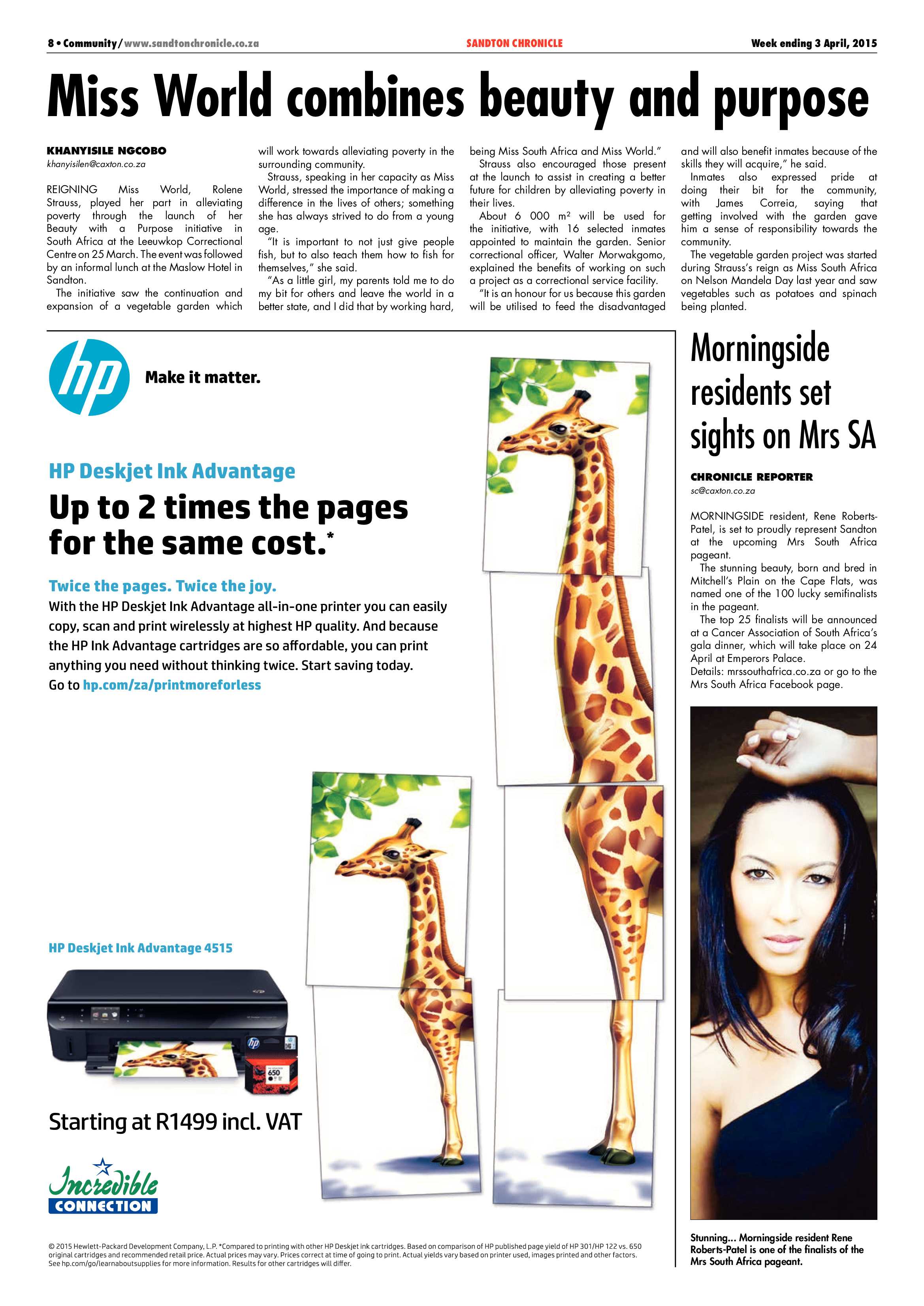 Sandton Chronicle 03 April 2015 page 8