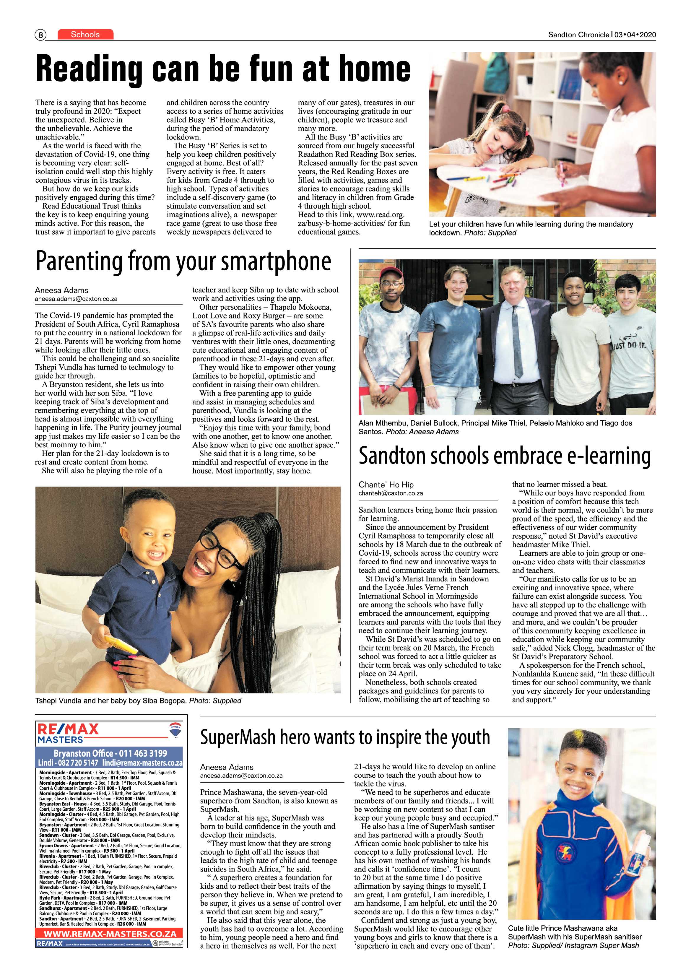 Sandton Chronicle 03 April 2020 page 8