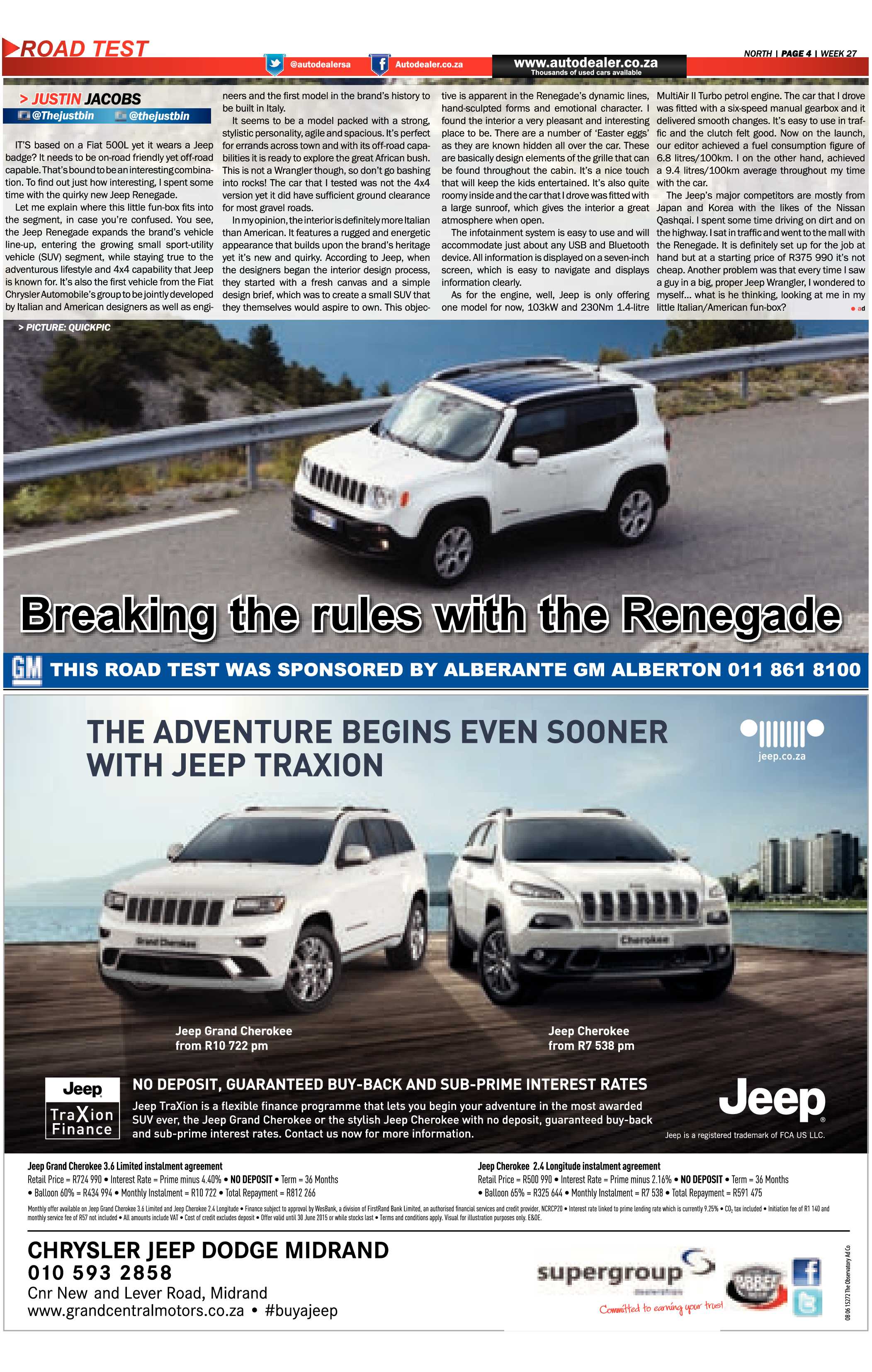 Sandton Chronicle 03 July 2015 page 16