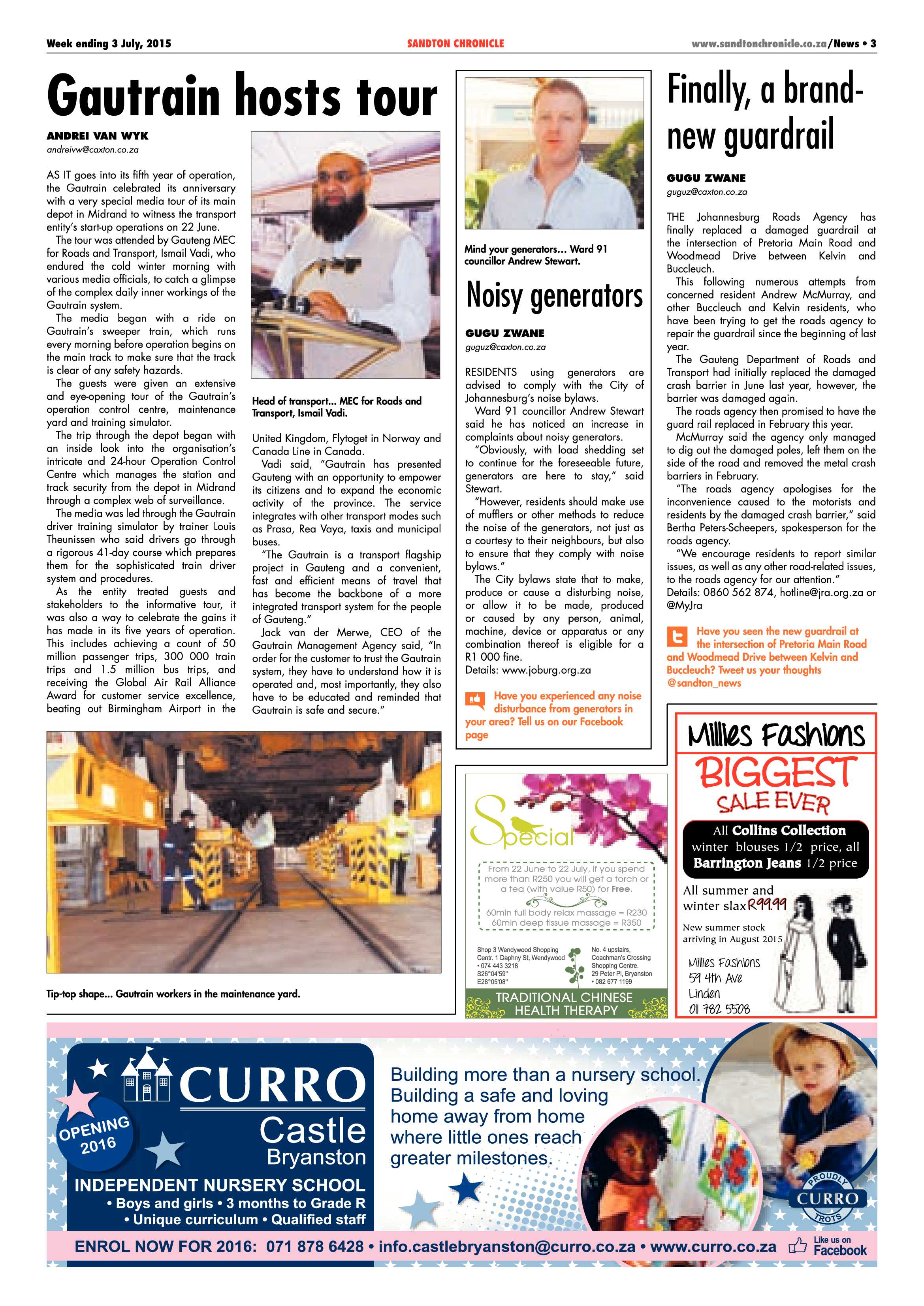 Sandton Chronicle 03 July 2015 page 3