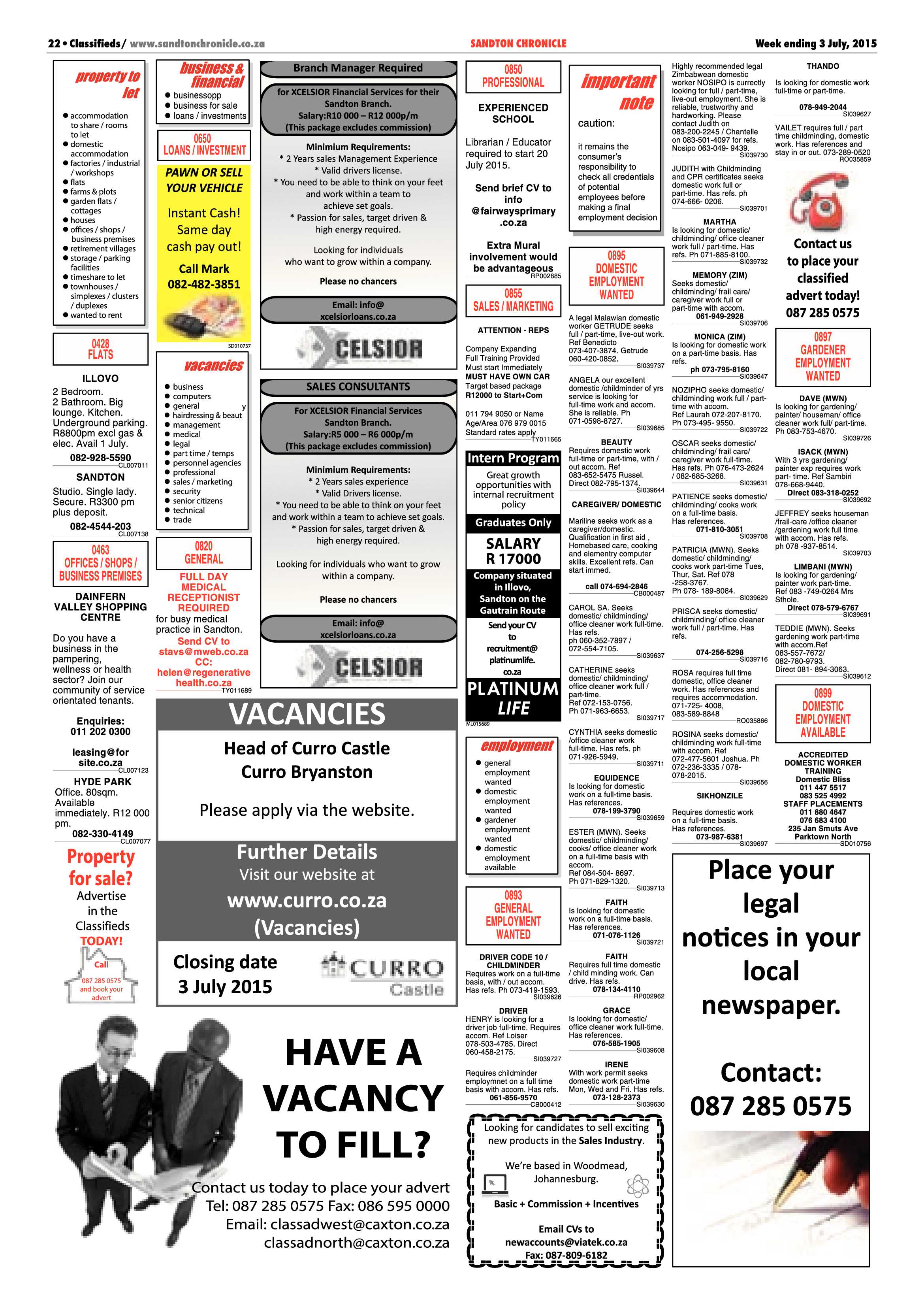 Sandton Chronicle 03 July 2015 page 30