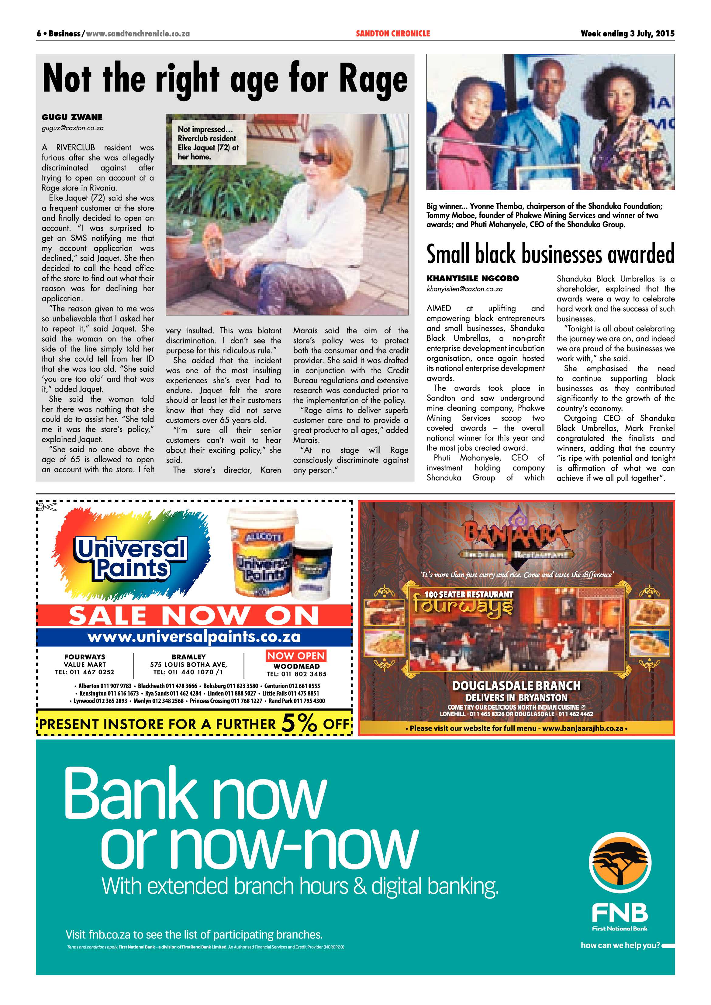 Sandton Chronicle 03 July 2015 page 6