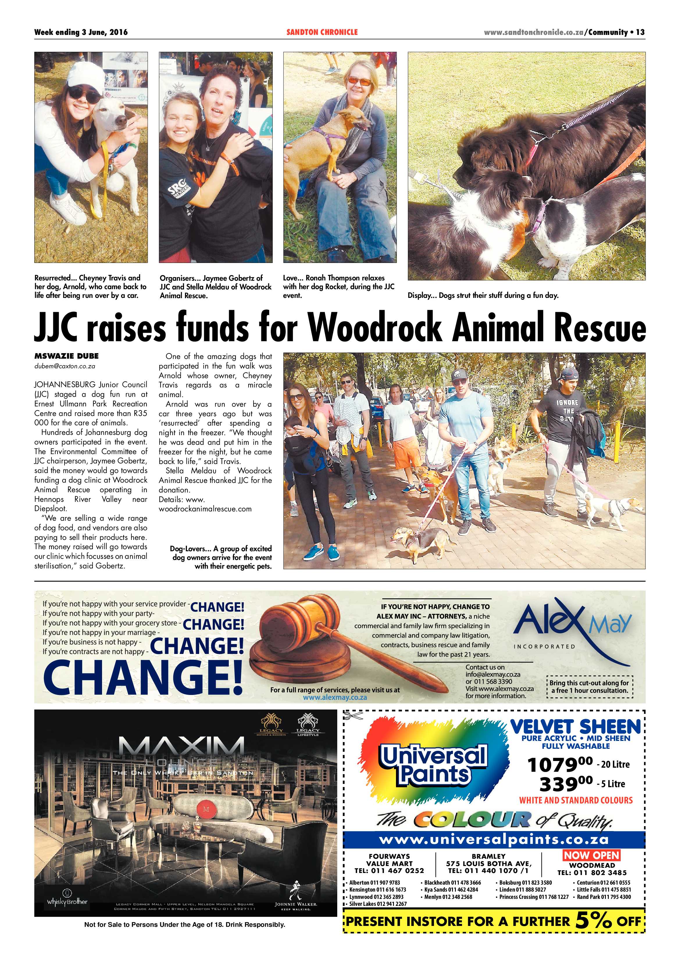 Sandton Chronicle 03 June 2016 page 13