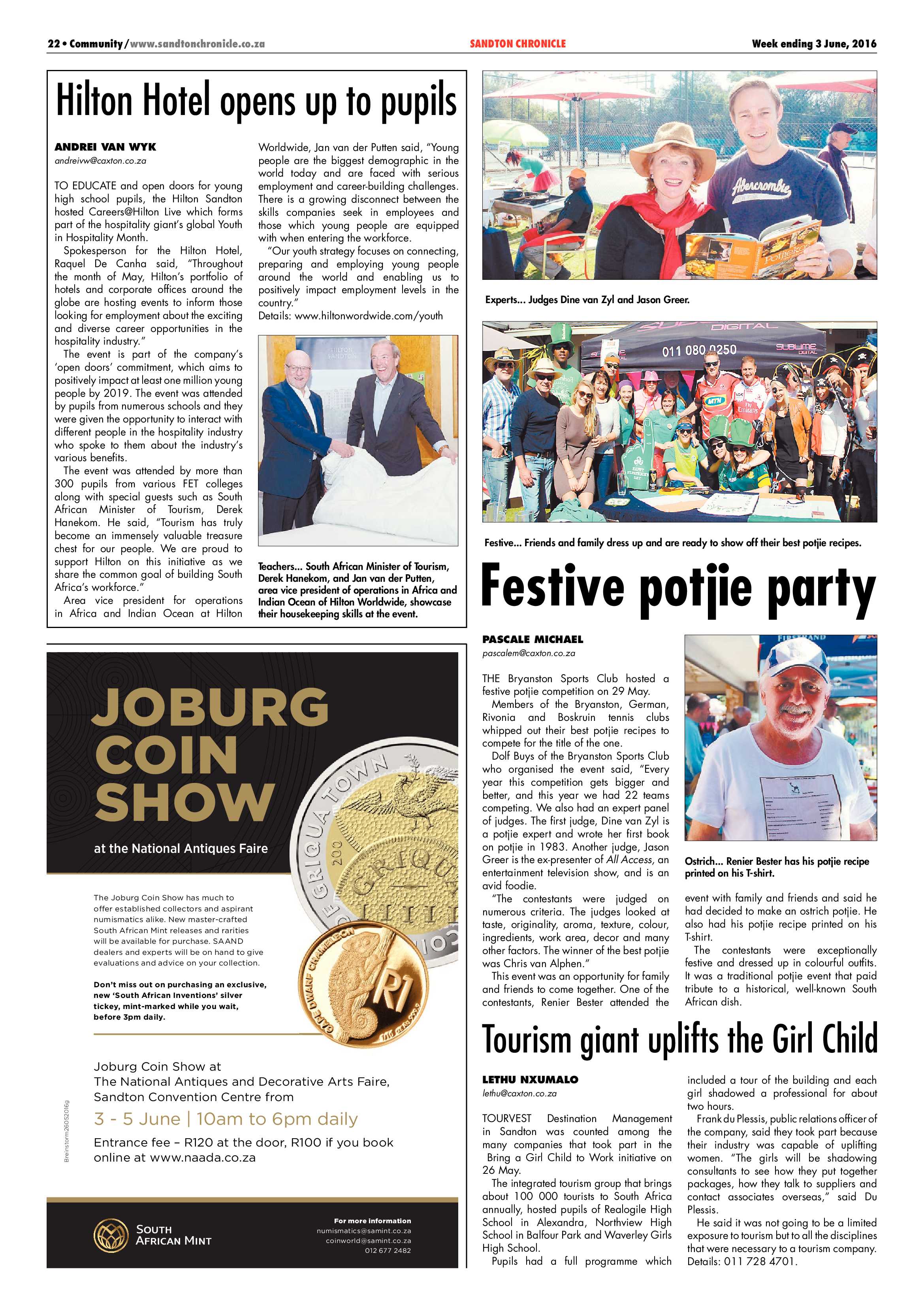 Sandton Chronicle 03 June 2016 page 22