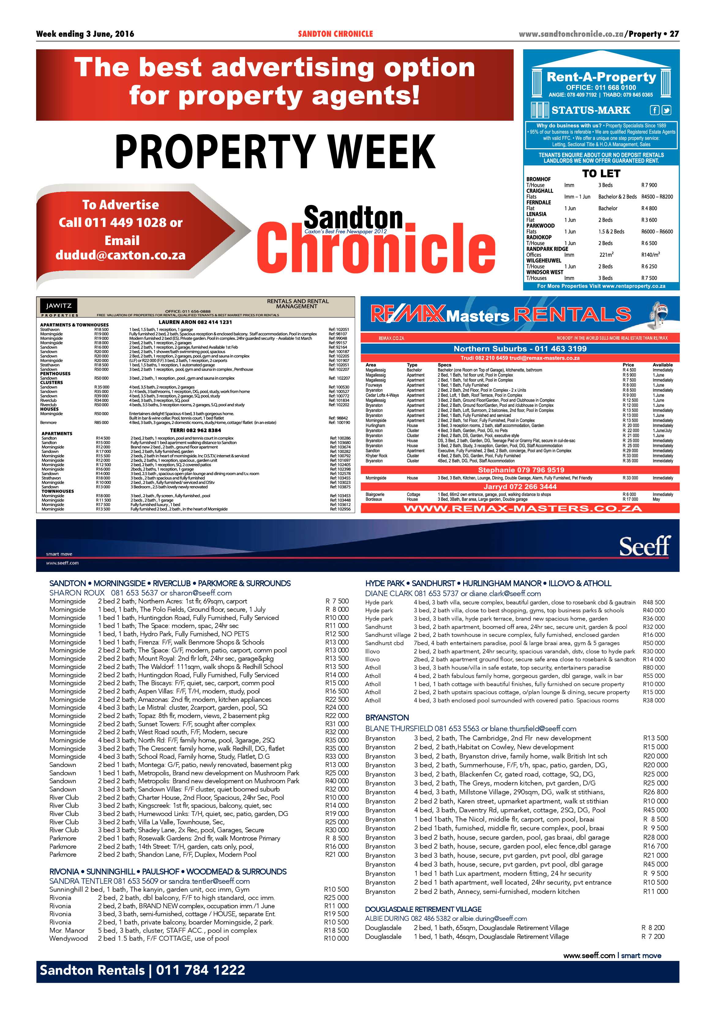 Sandton Chronicle 03 June 2016 page 27