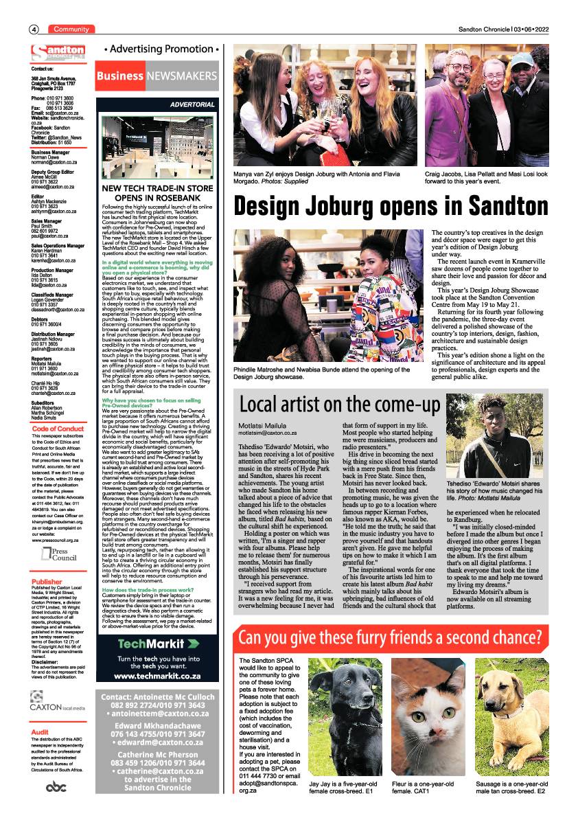 Sandton Chronicle 03 June 2022 page 4