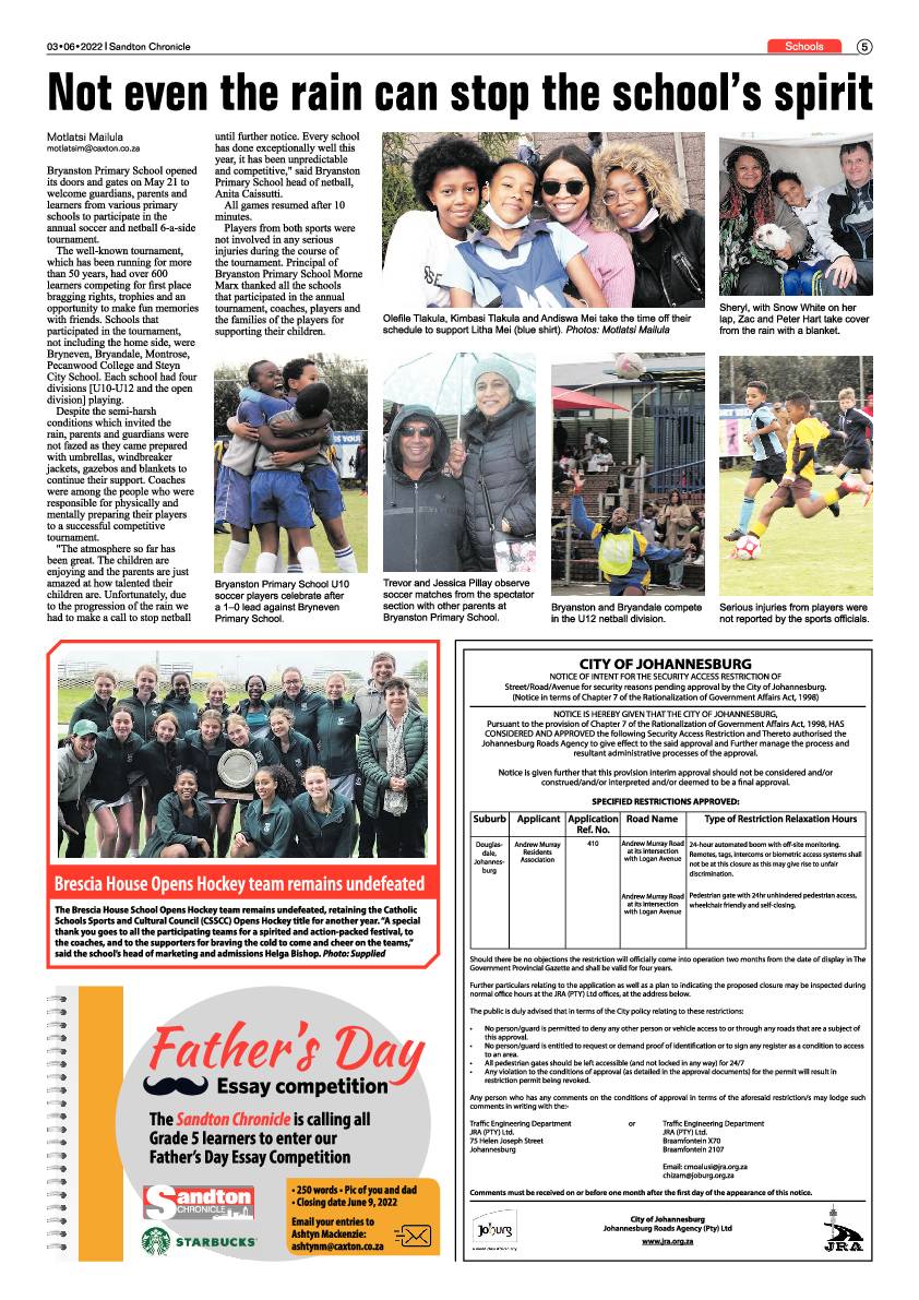 Sandton Chronicle 03 June 2022 page 5