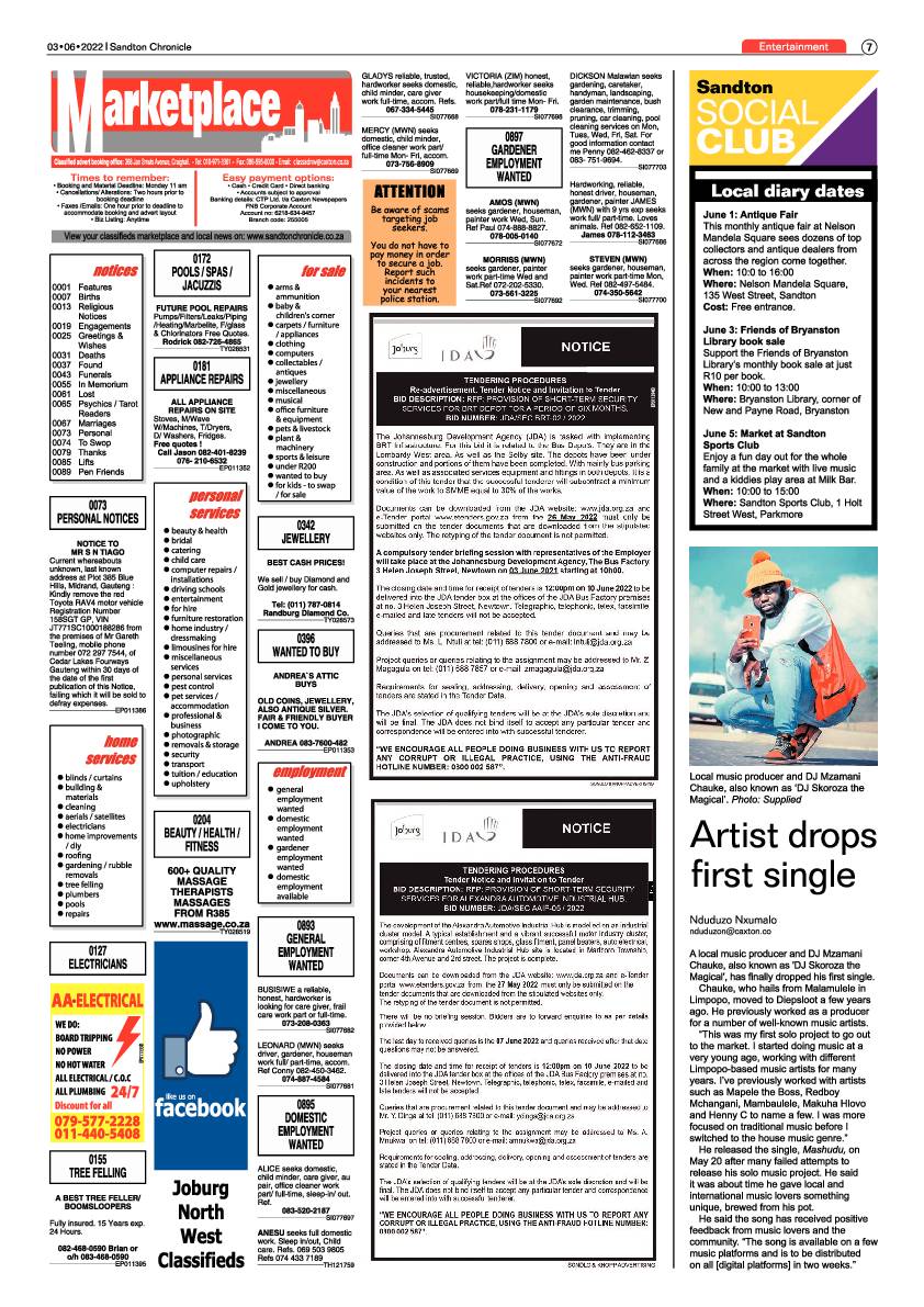 Sandton Chronicle 03 June 2022 page 7