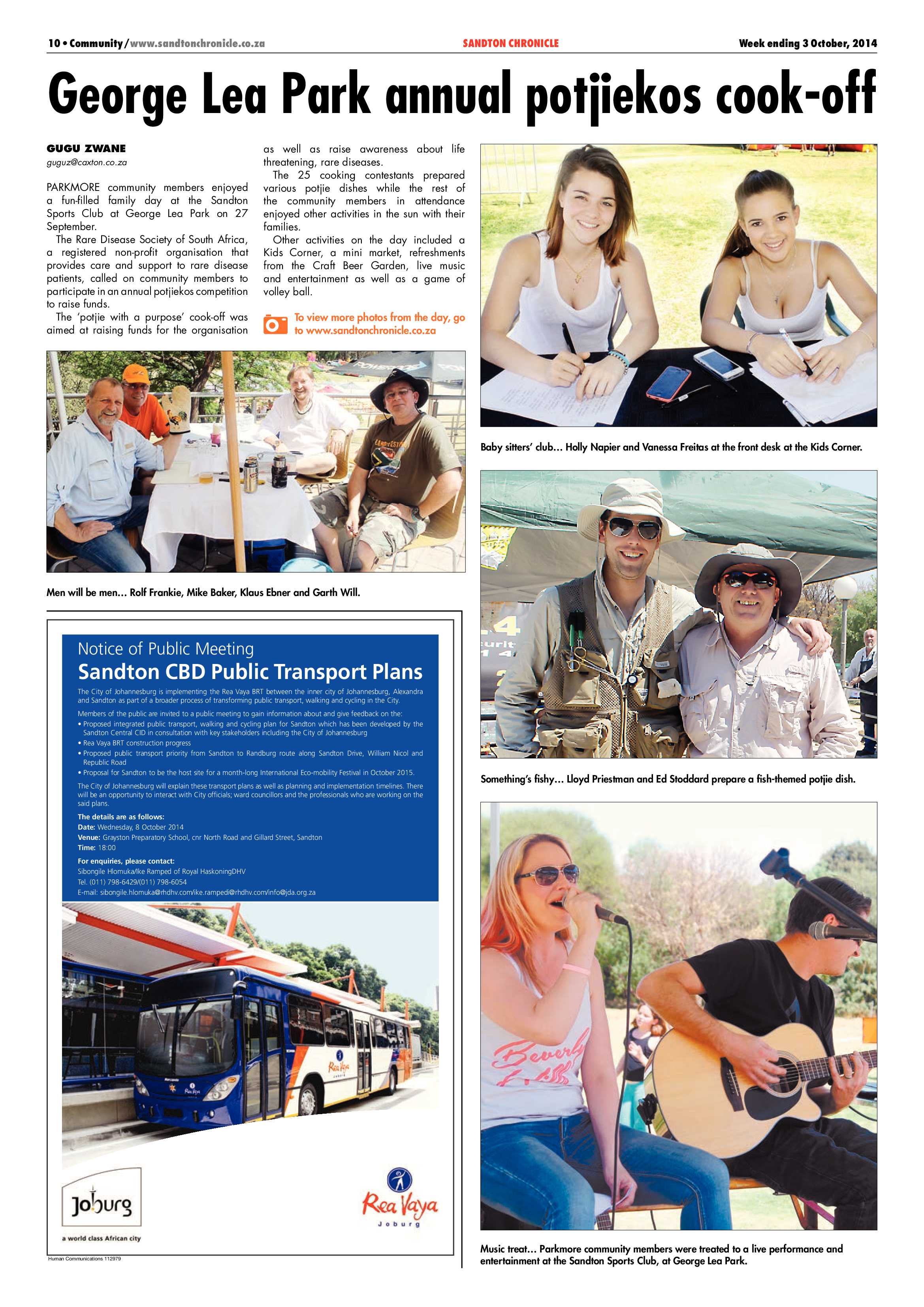 Sandton Chronicle 03 October 2014 page 10