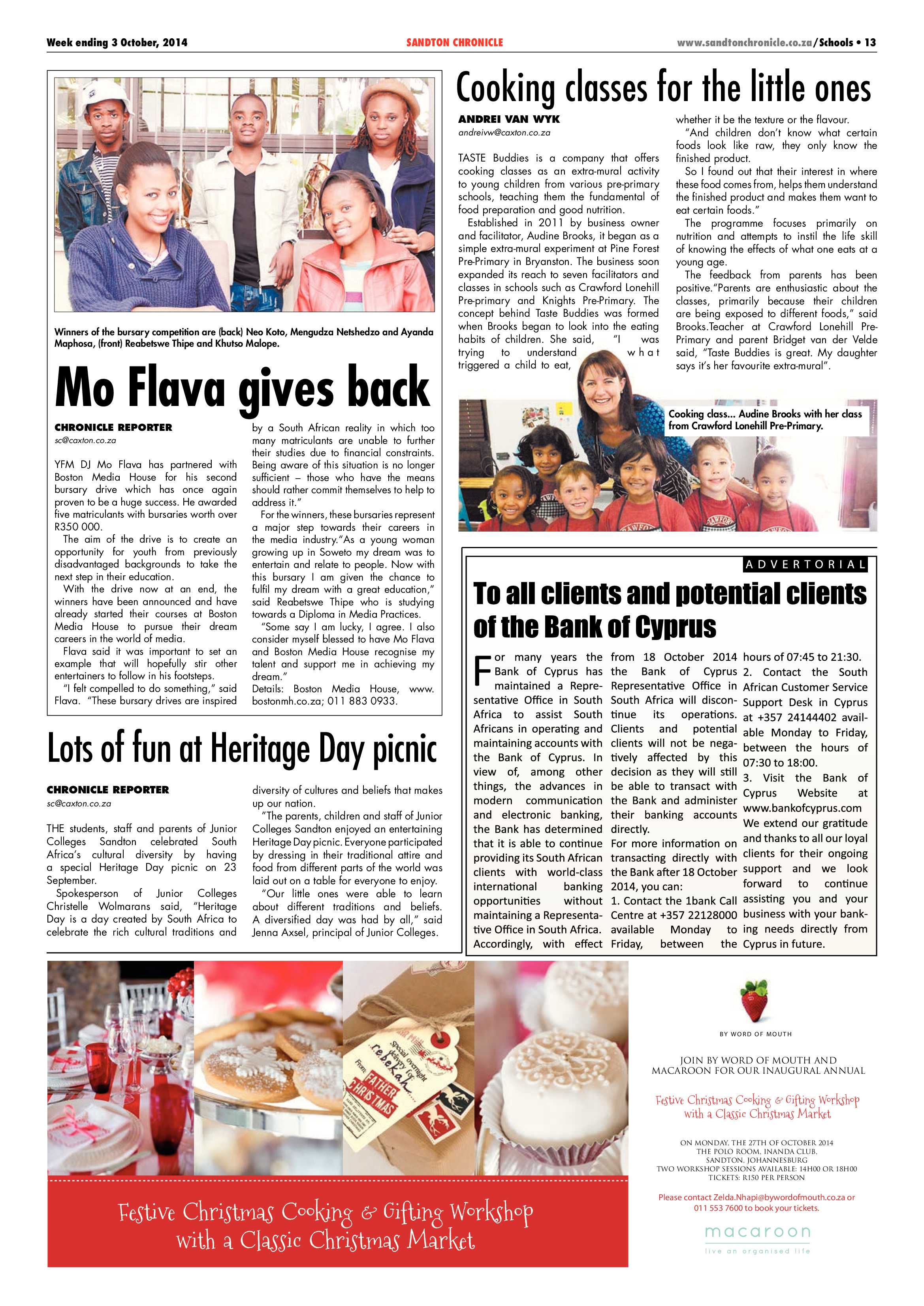 Sandton Chronicle 03 October 2014 page 21