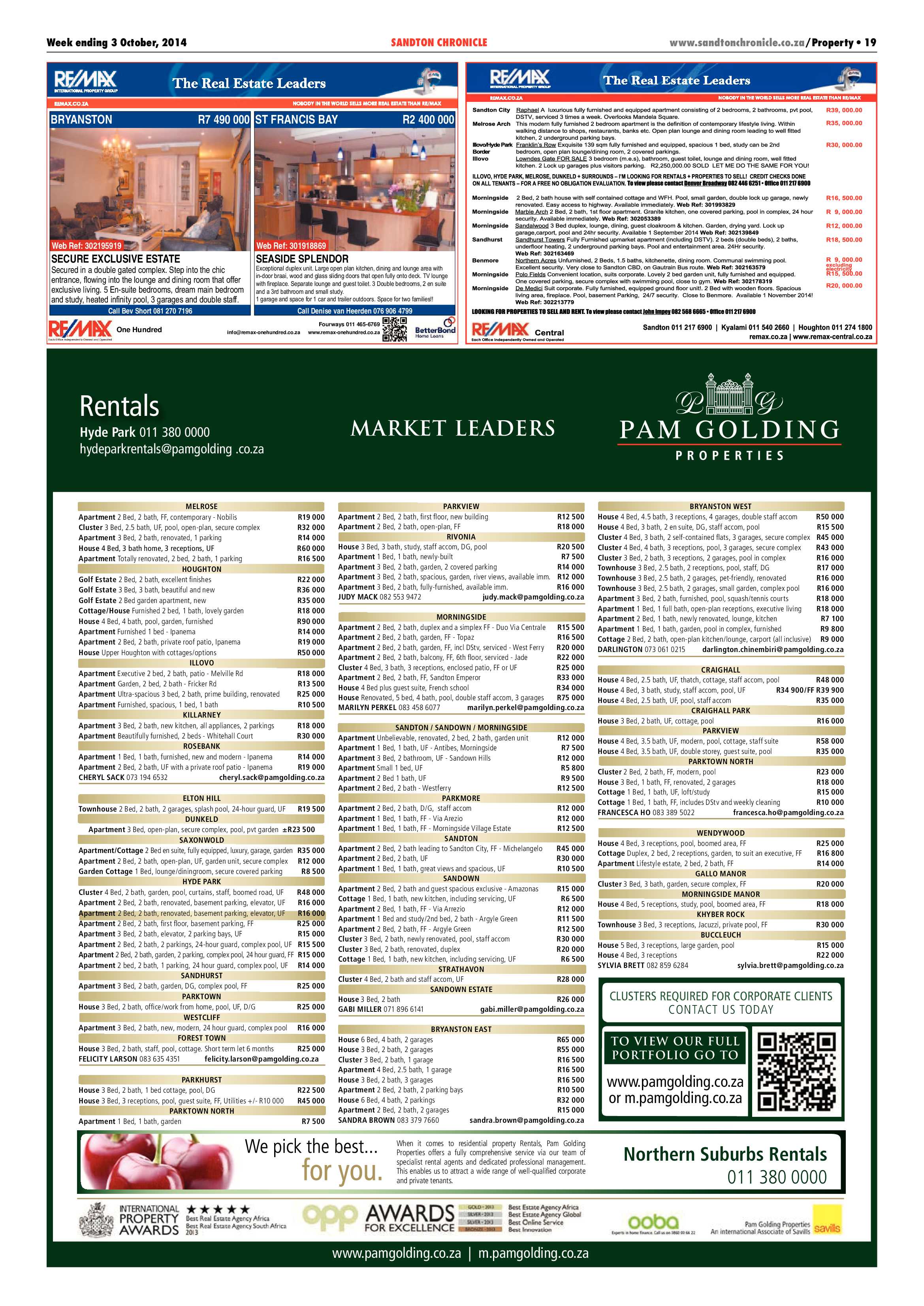 Sandton Chronicle 03 October 2014 page 27