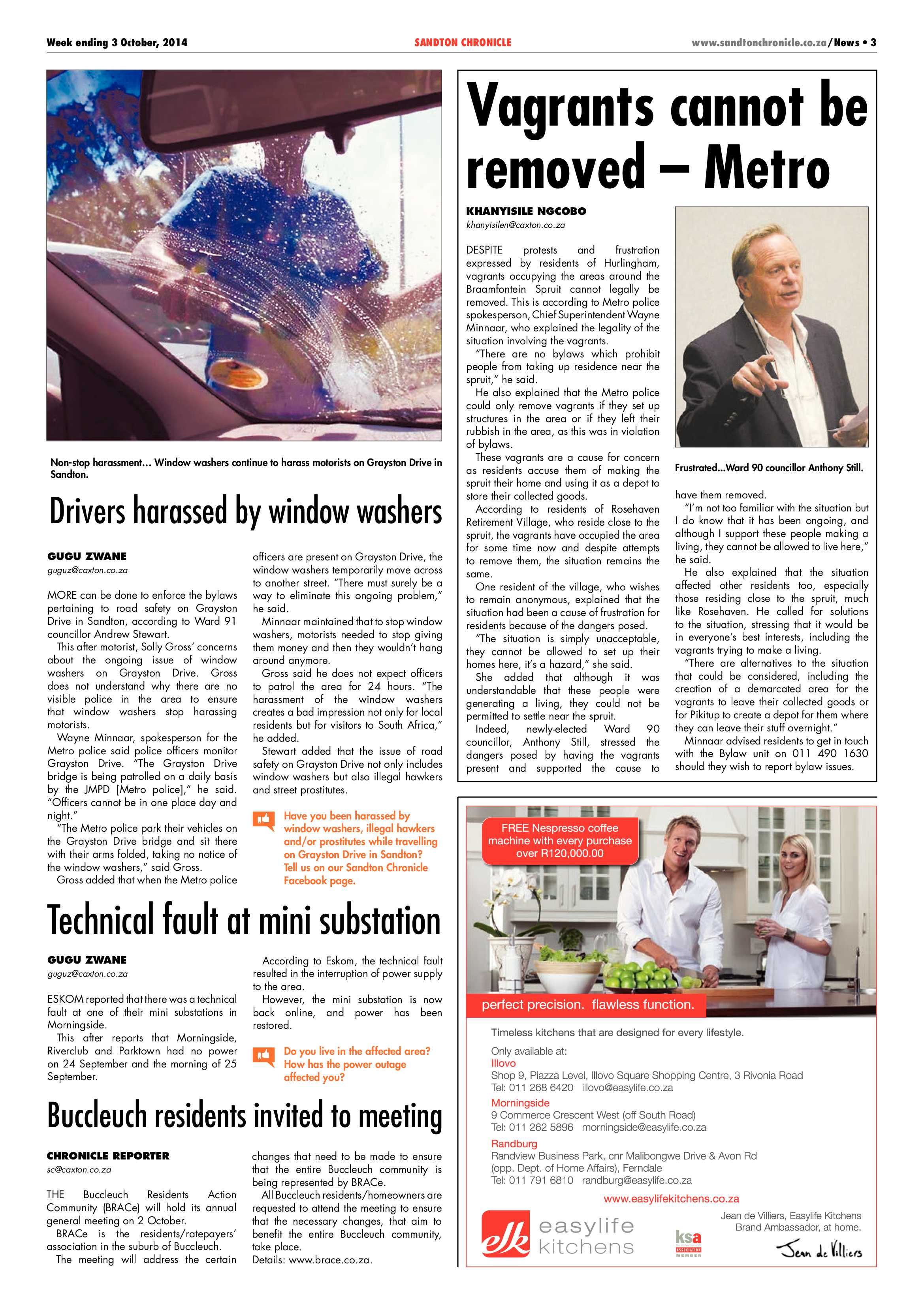 Sandton Chronicle 03 October 2014 page 3