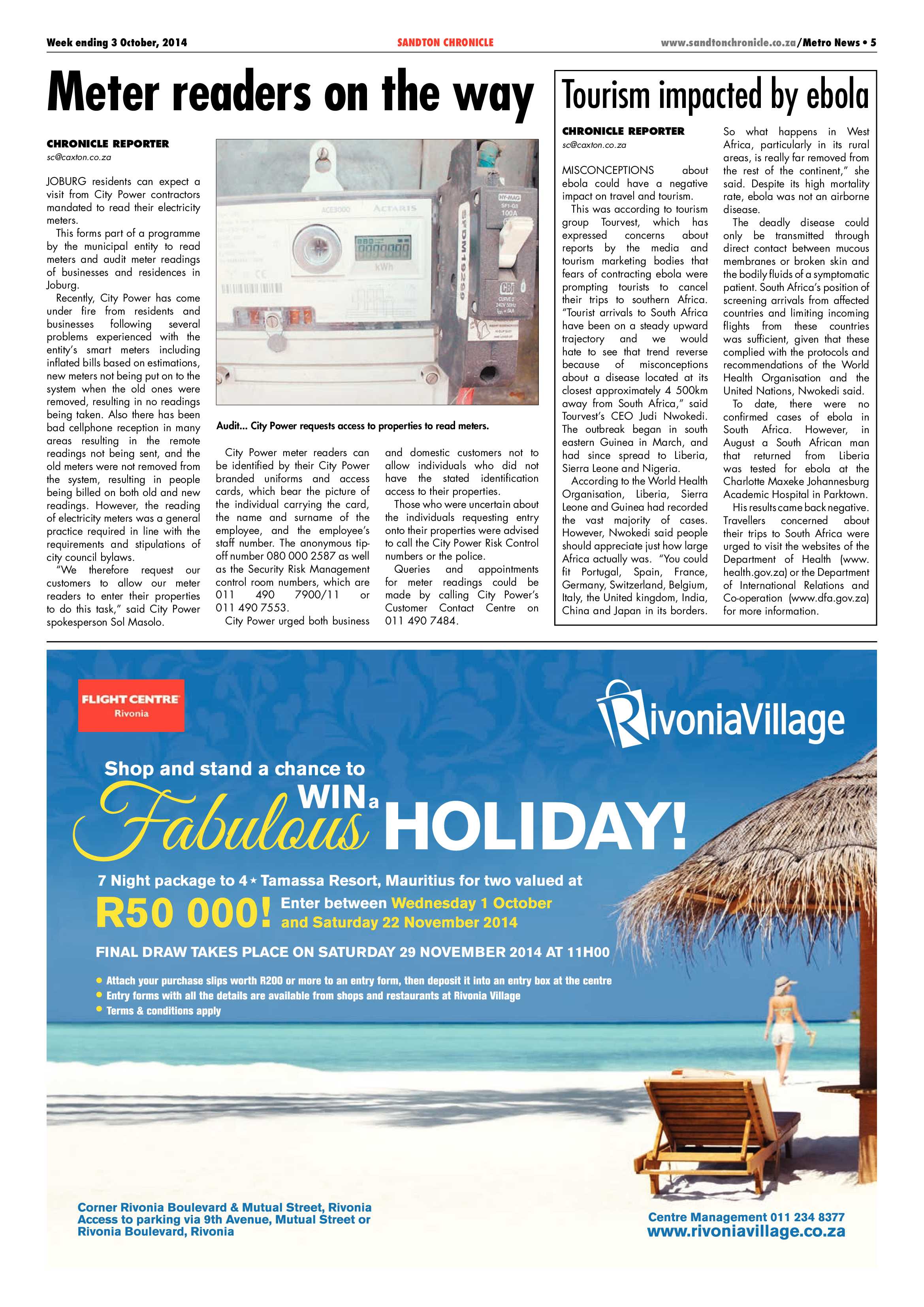 Sandton Chronicle 03 October 2014 page 5