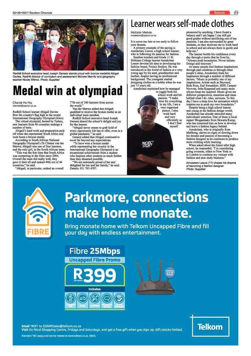 Sandton Chronicle 03 September 2021 page 13