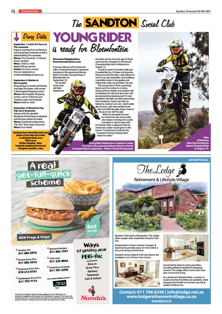 Sandton Chronicle 03 September 2021 page 14