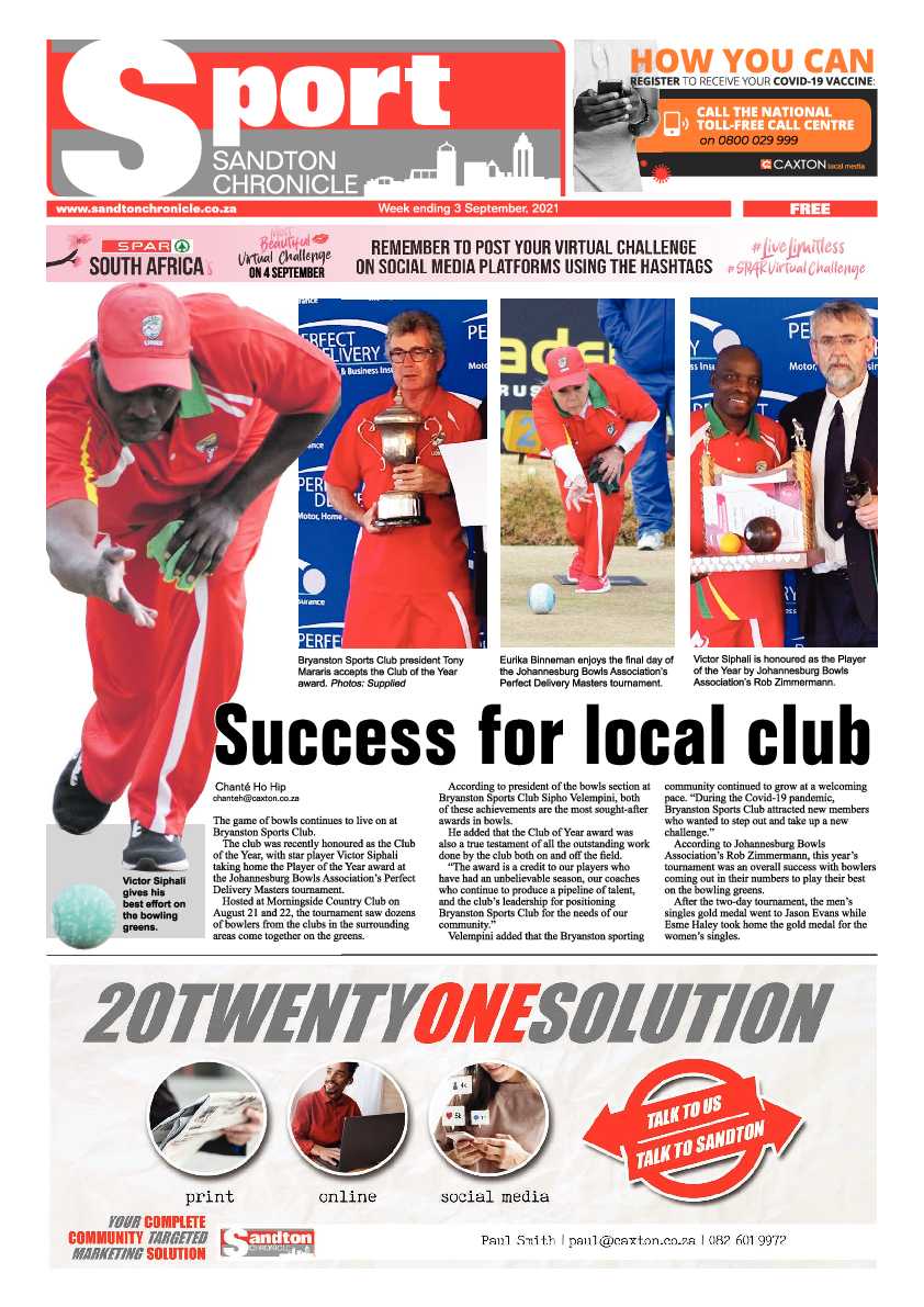 Sandton Chronicle 03 September 2021 page 18