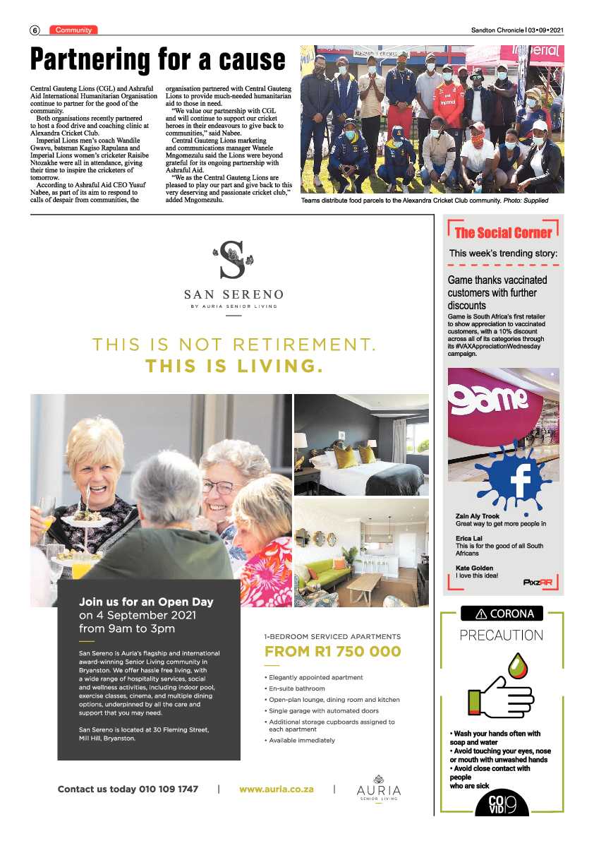 Sandton Chronicle 03 September 2021 page 8