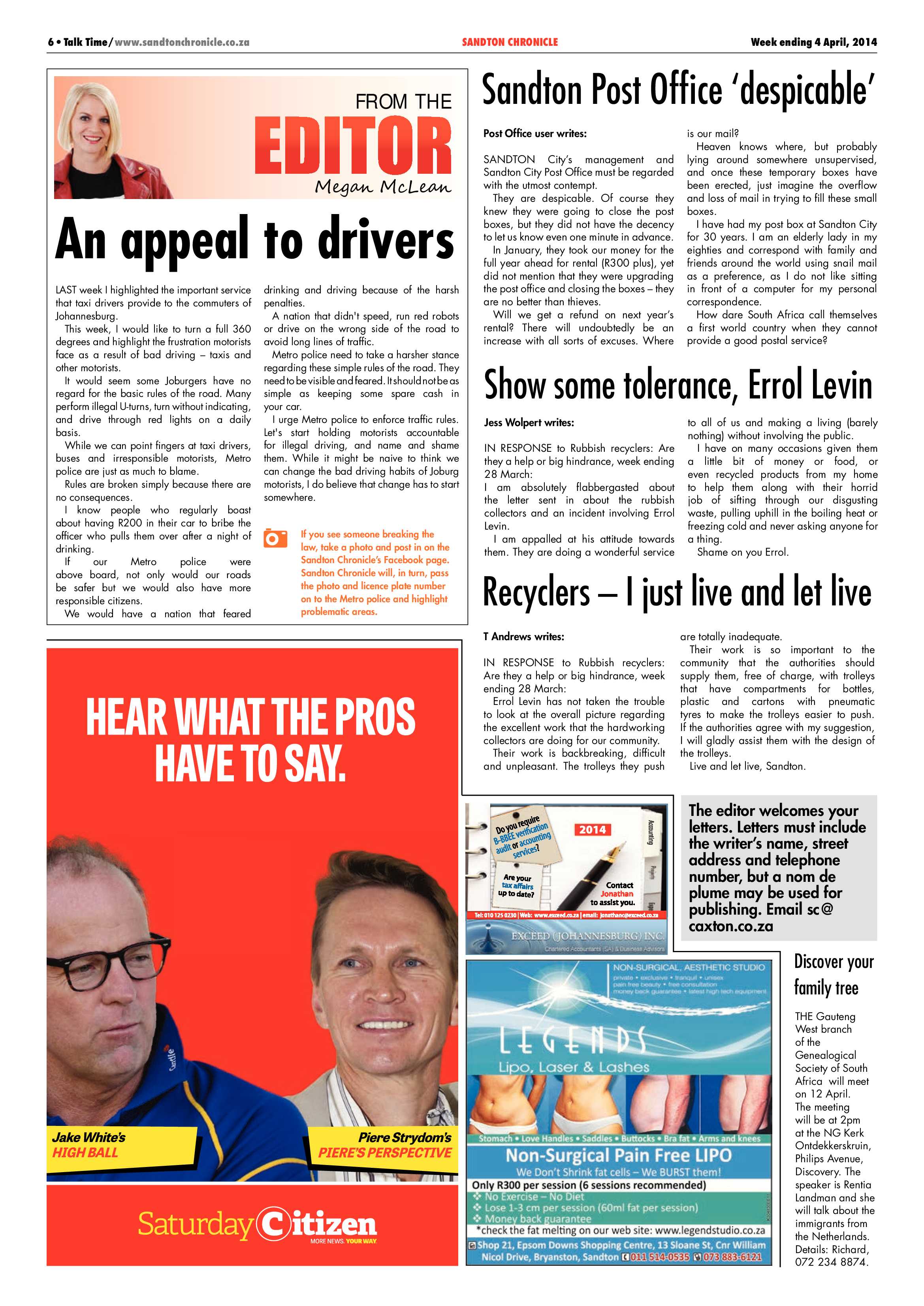 Sandton Chronicle 04 April 2014 page 6