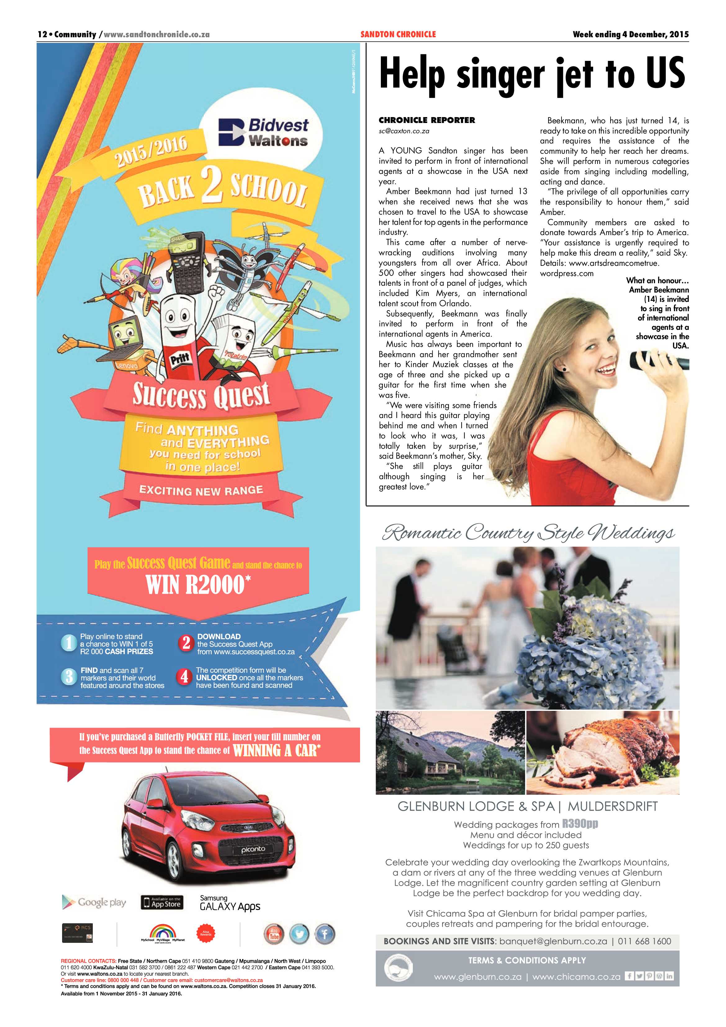 Sandton Chronicle 04 December 2015 page 12
