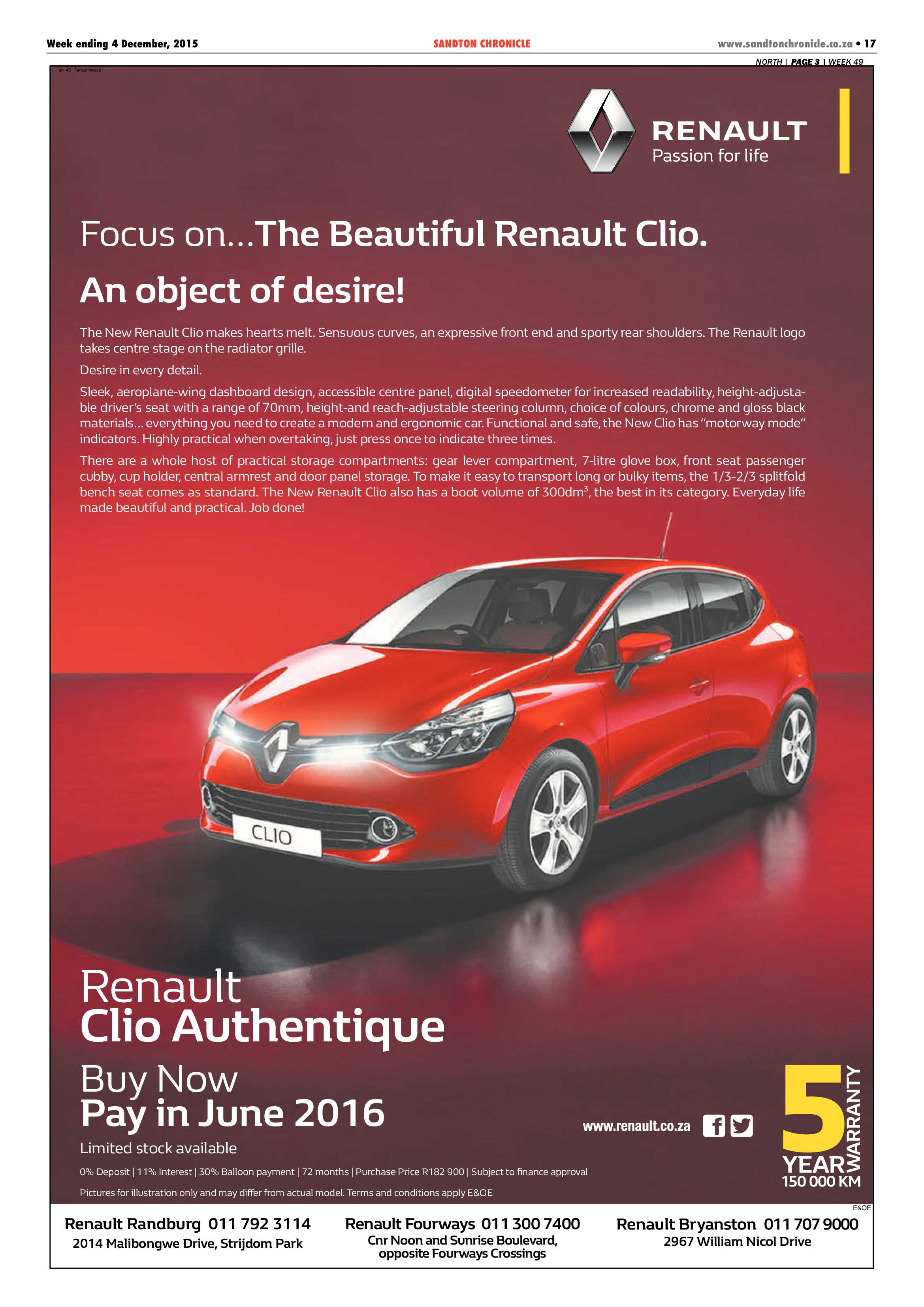 Sandton Chronicle 04 December 2015 page 17