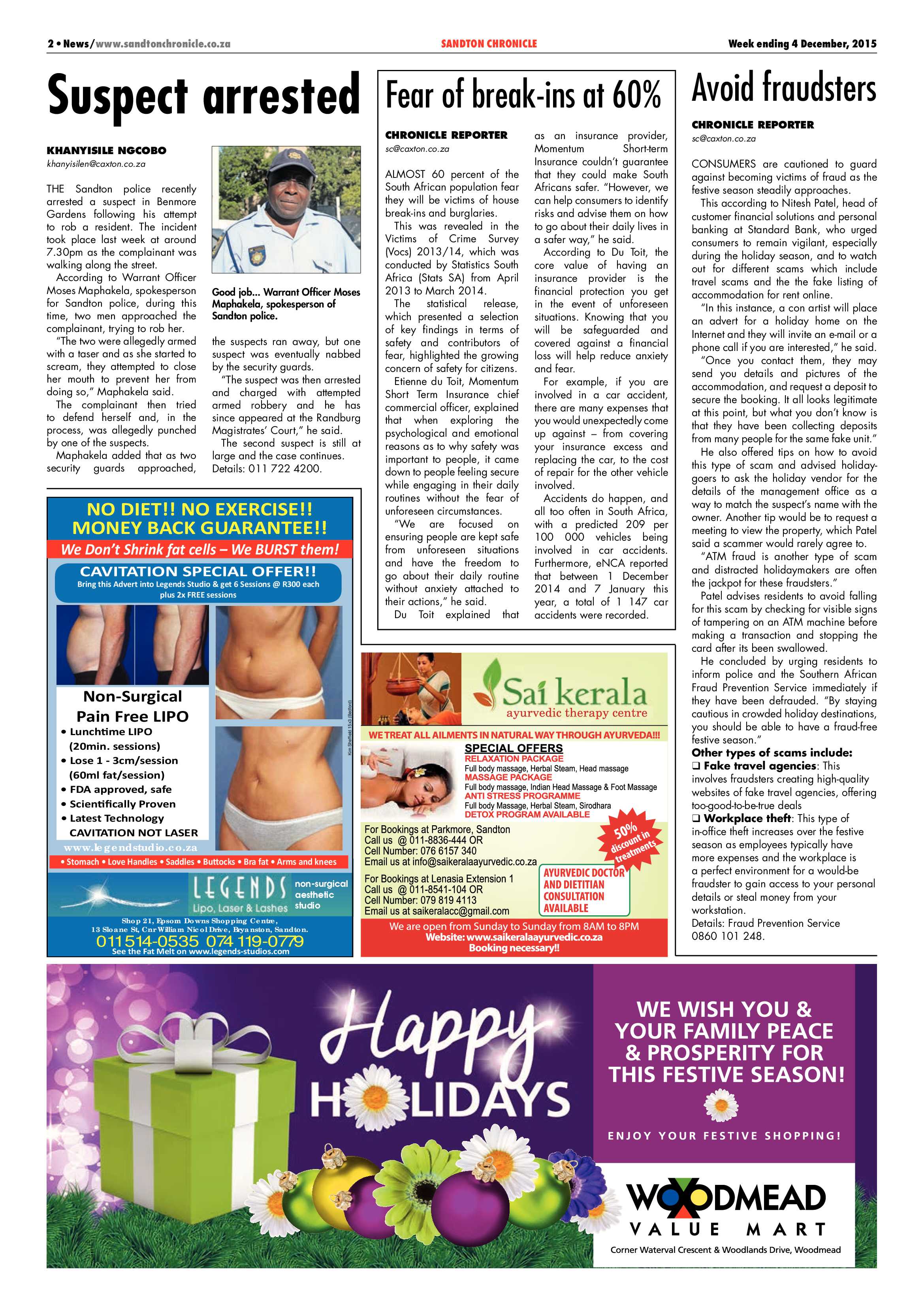 Sandton Chronicle 04 December 2015 page 2