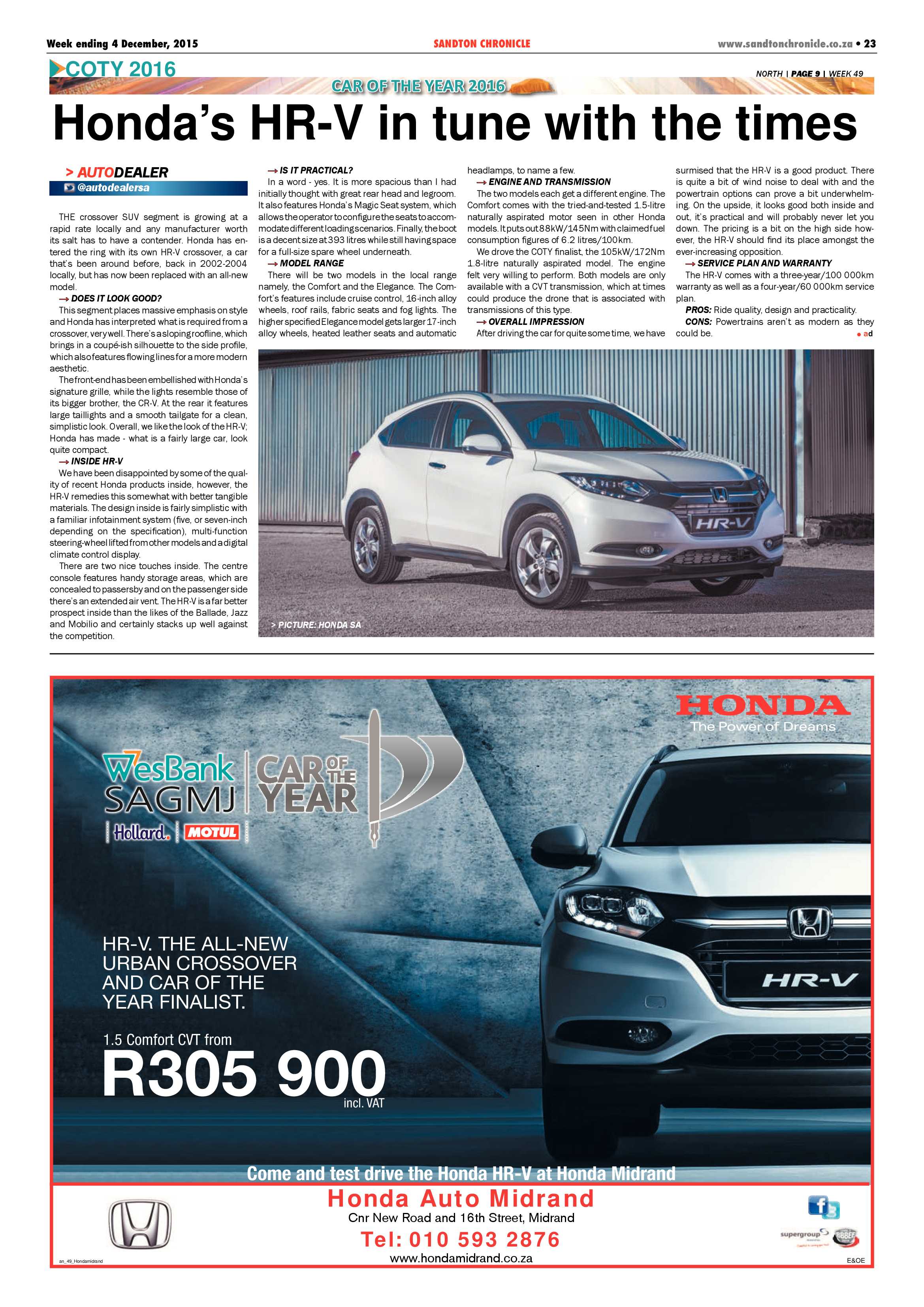 Sandton Chronicle 04 December 2015 page 23