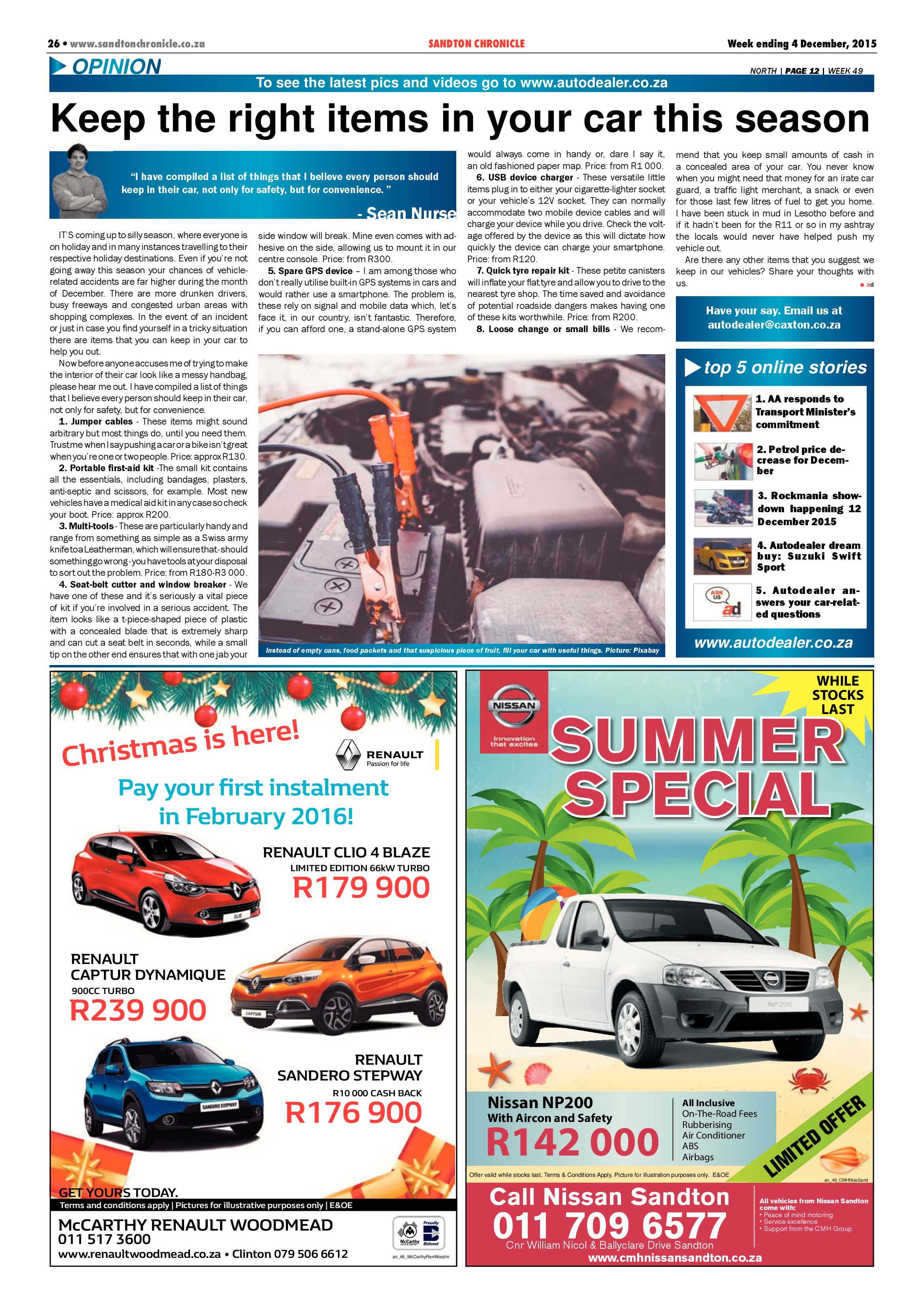 Sandton Chronicle 04 December 2015 page 26