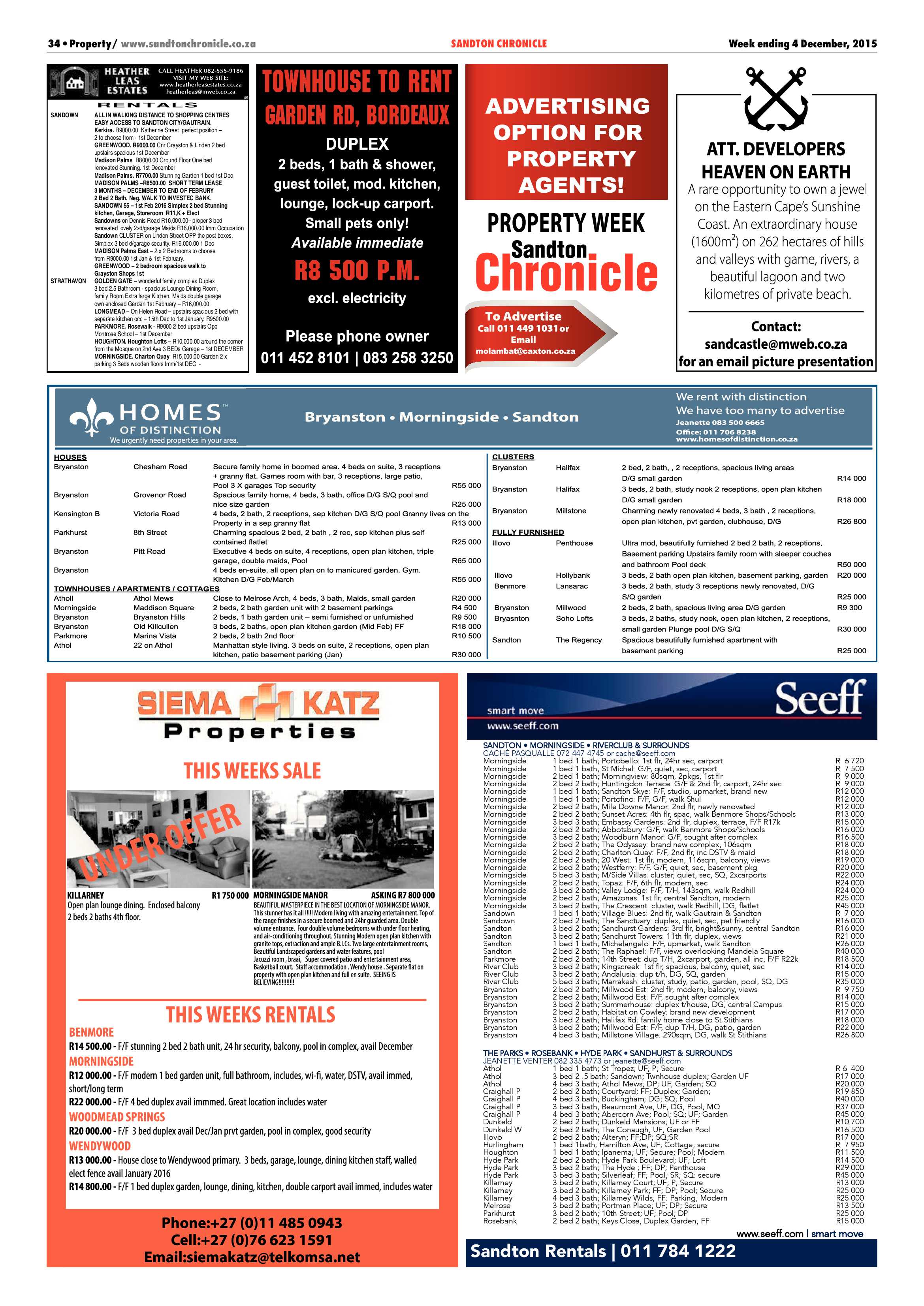 Sandton Chronicle 04 December 2015 page 34