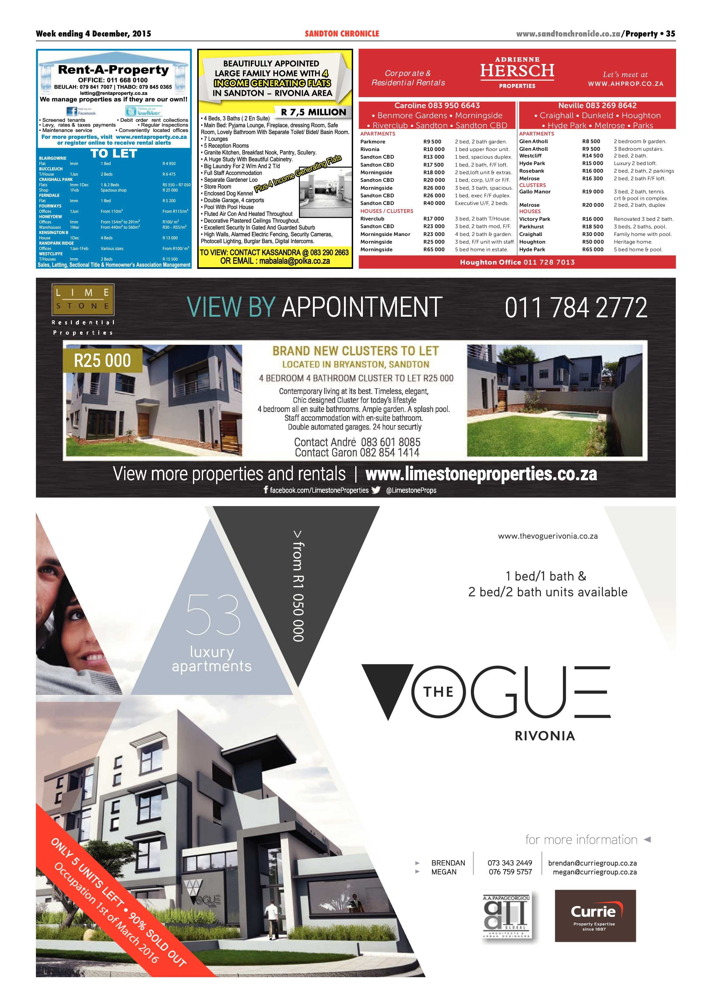 Sandton Chronicle 04 December 2015 page 35
