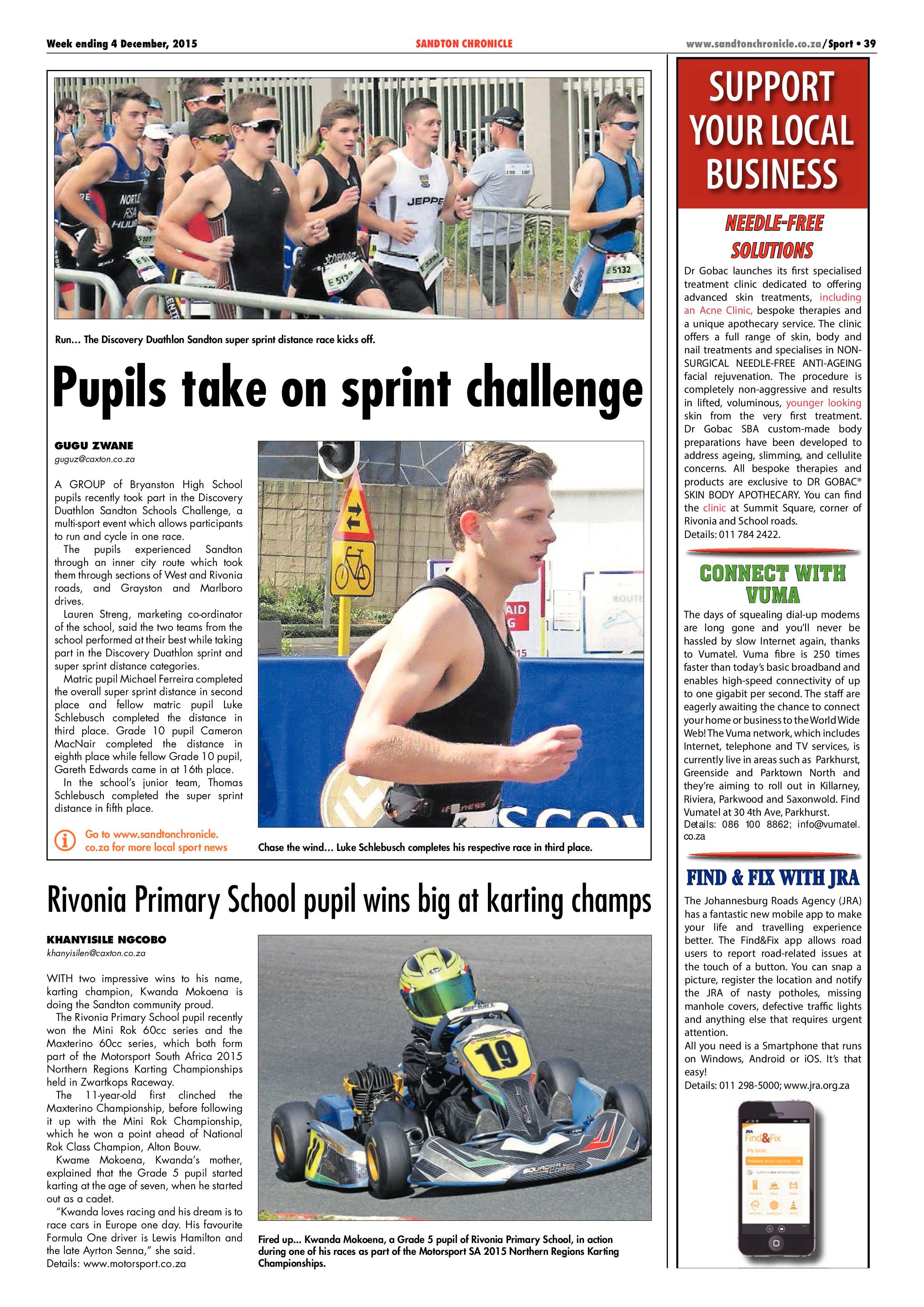 Sandton Chronicle 04 December 2015 page 39