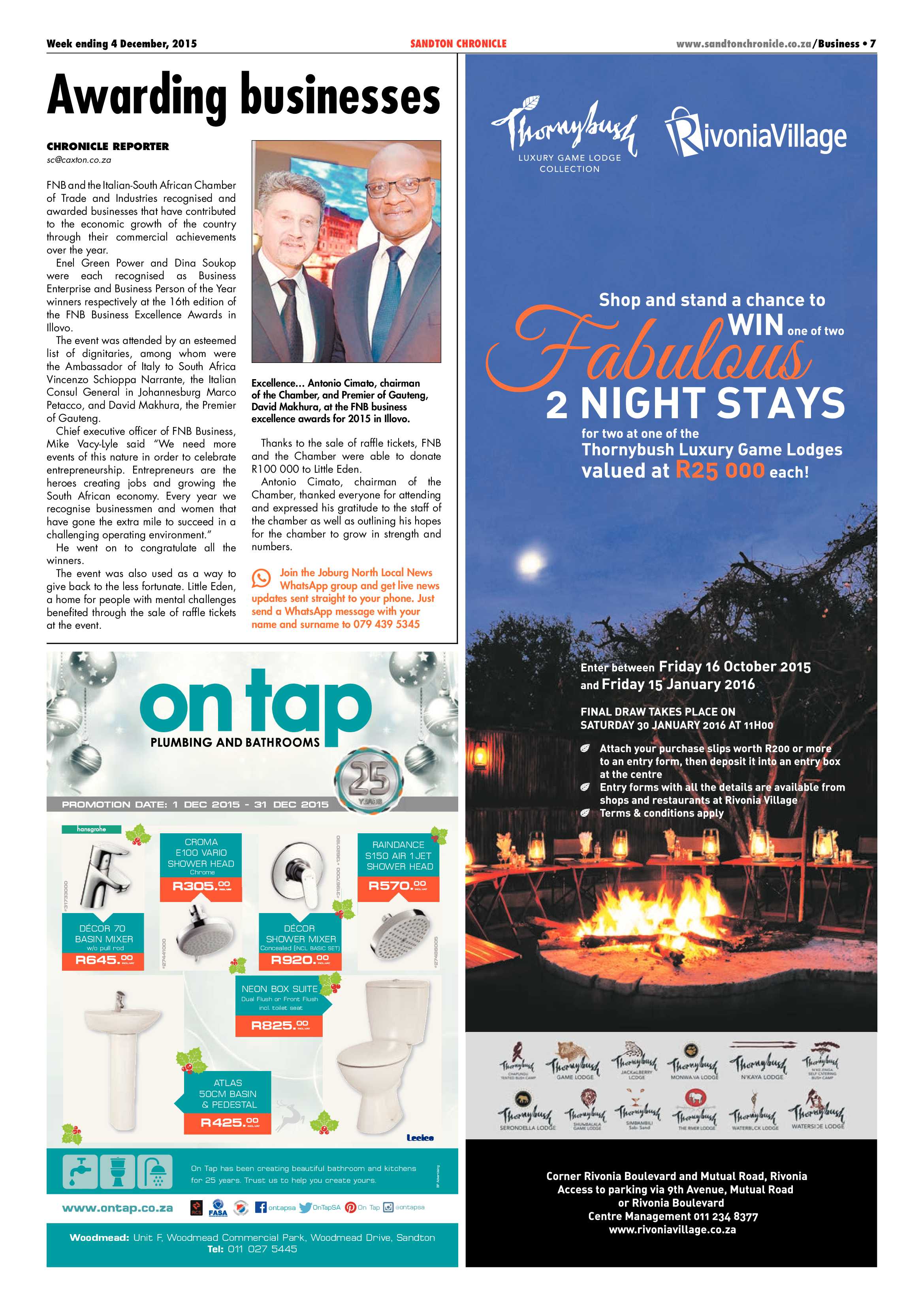 Sandton Chronicle 04 December 2015 page 7