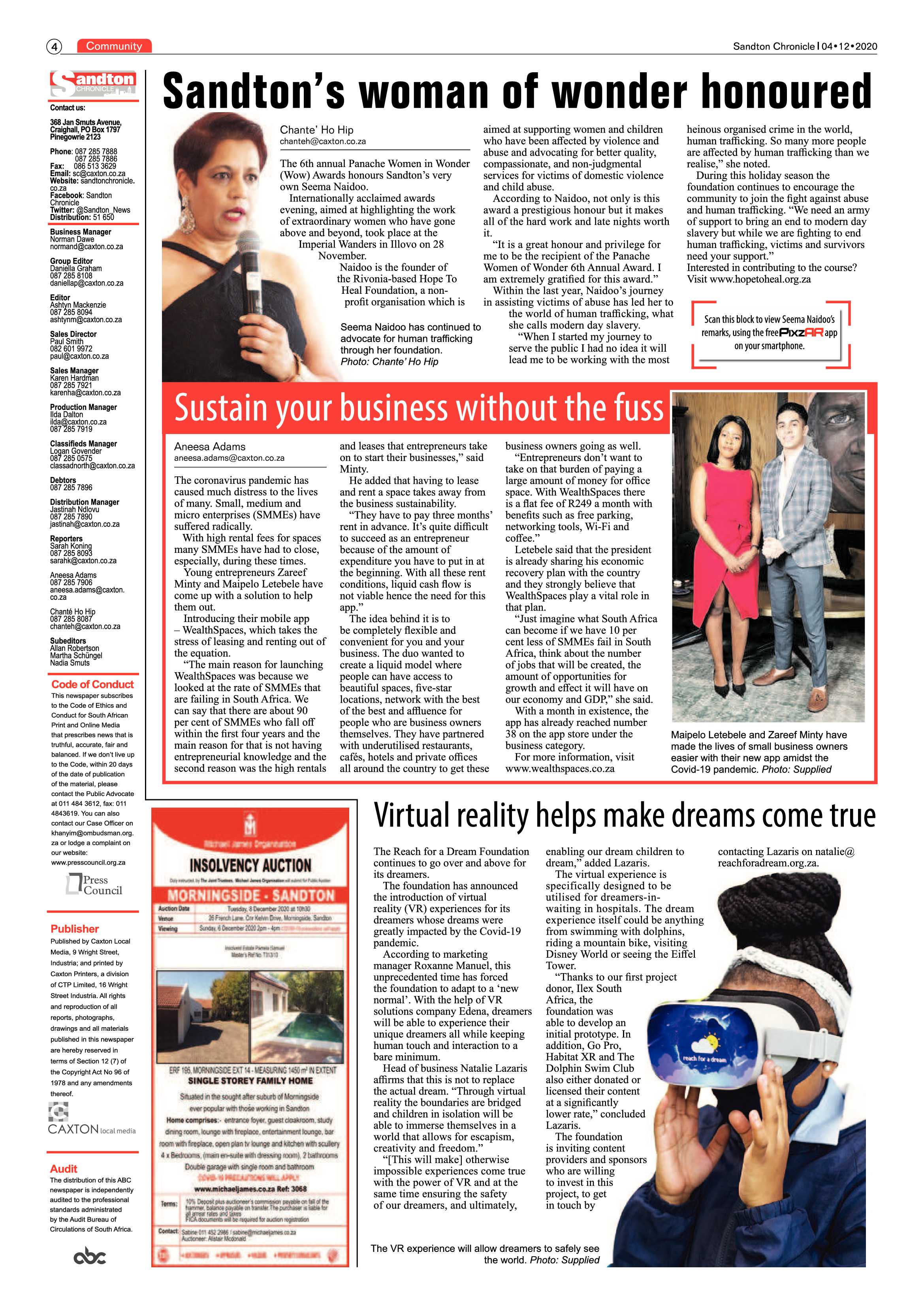 Sandton Chronicle 04 December 2020 page 4