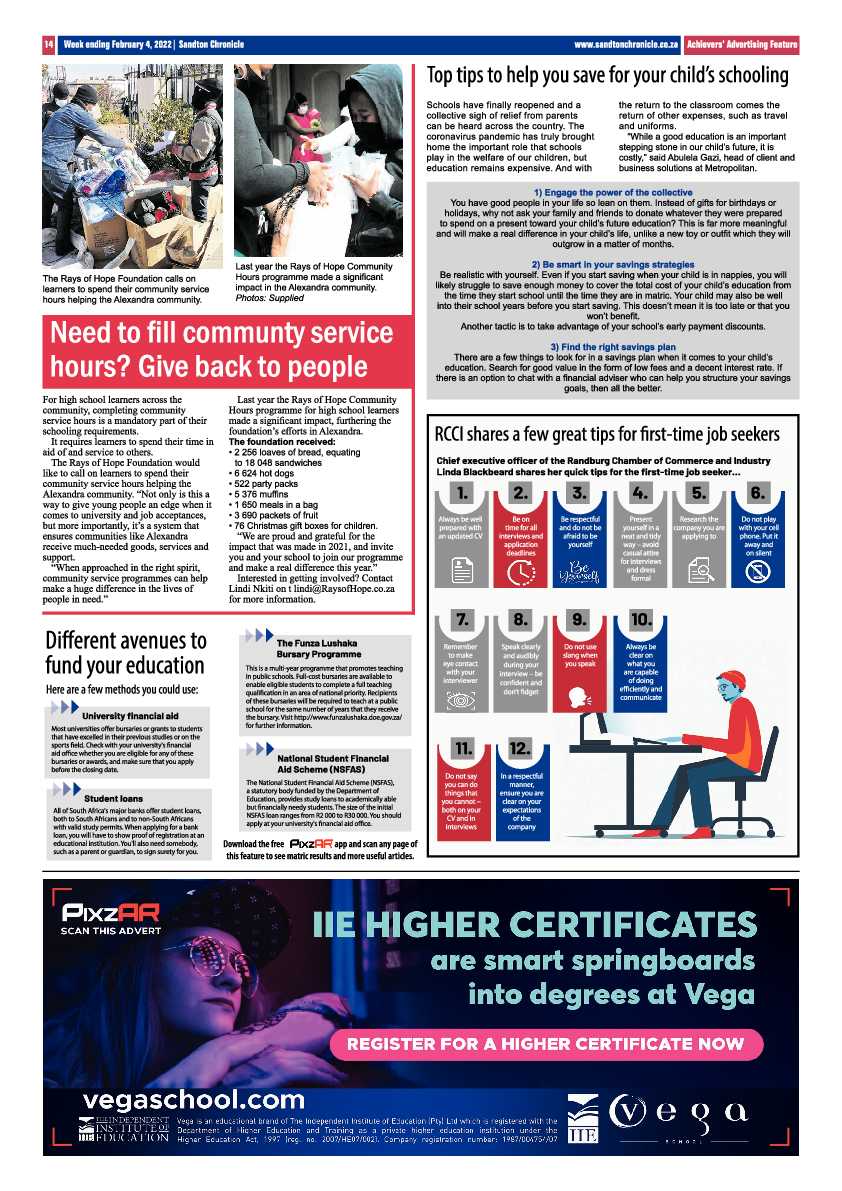 Sandton Chronicle 04 February 2022 page 14