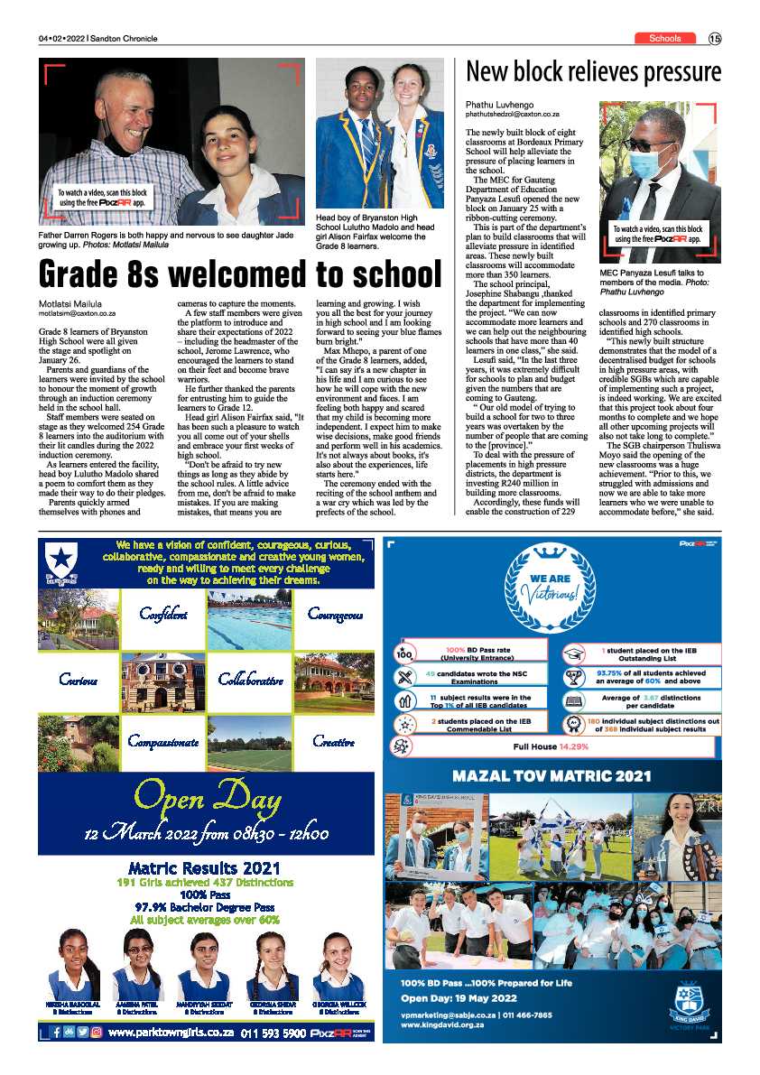 Sandton Chronicle 04 February 2022 page 15