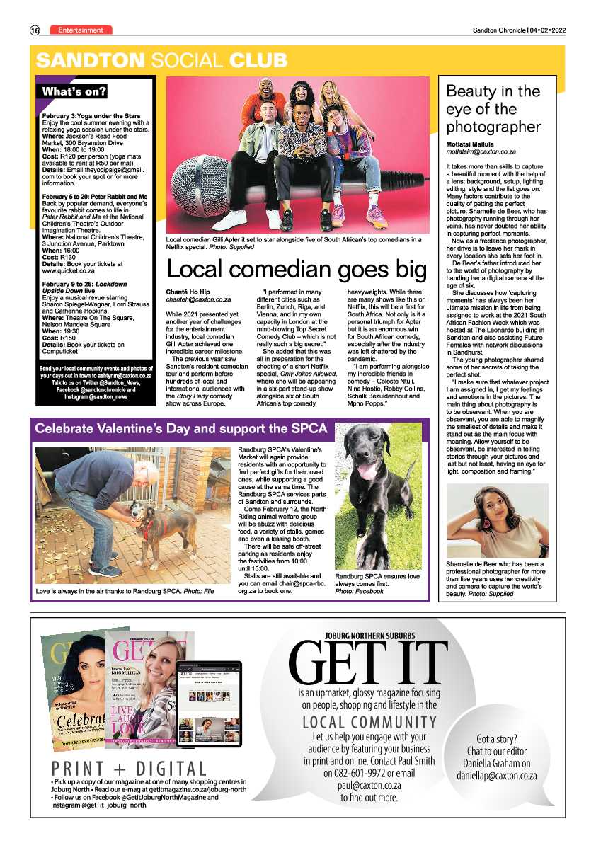 Sandton Chronicle 04 February 2022 page 16