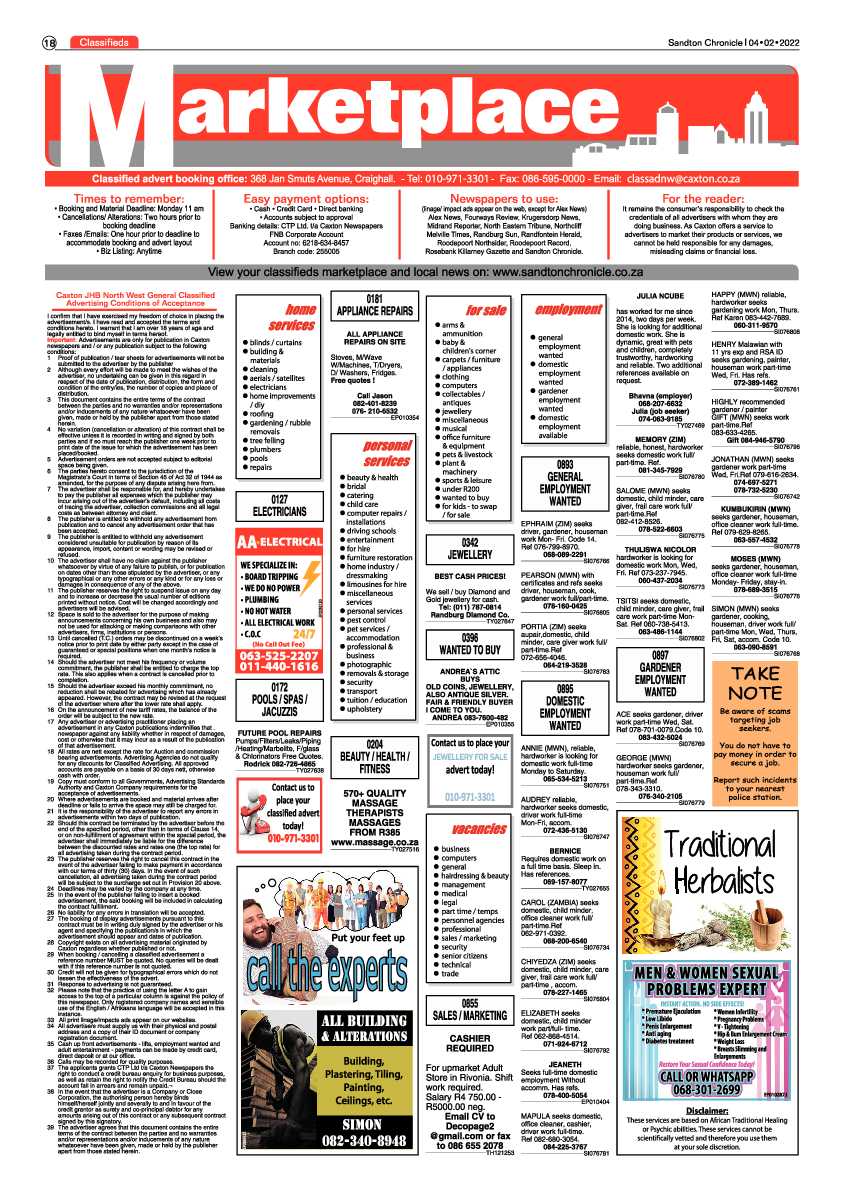 Sandton Chronicle 04 February 2022 page 18