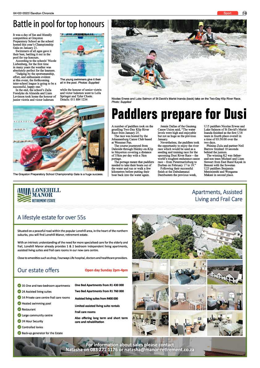 Sandton Chronicle 04 February 2022 page 19