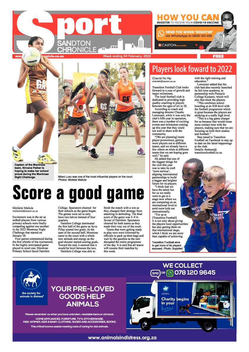 Sandton Chronicle 04 February 2022 page 20
