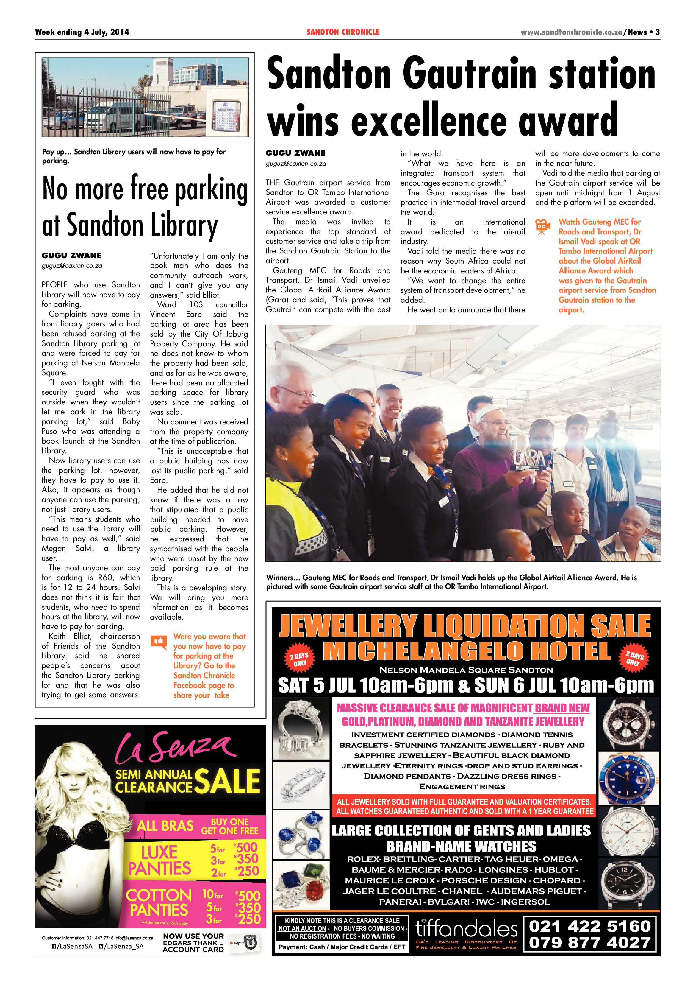 Sandton Chronicle 04 July 2014 page 3